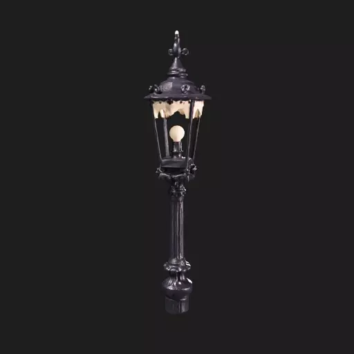Victorian Cast Iron Street Lamppost 3D model