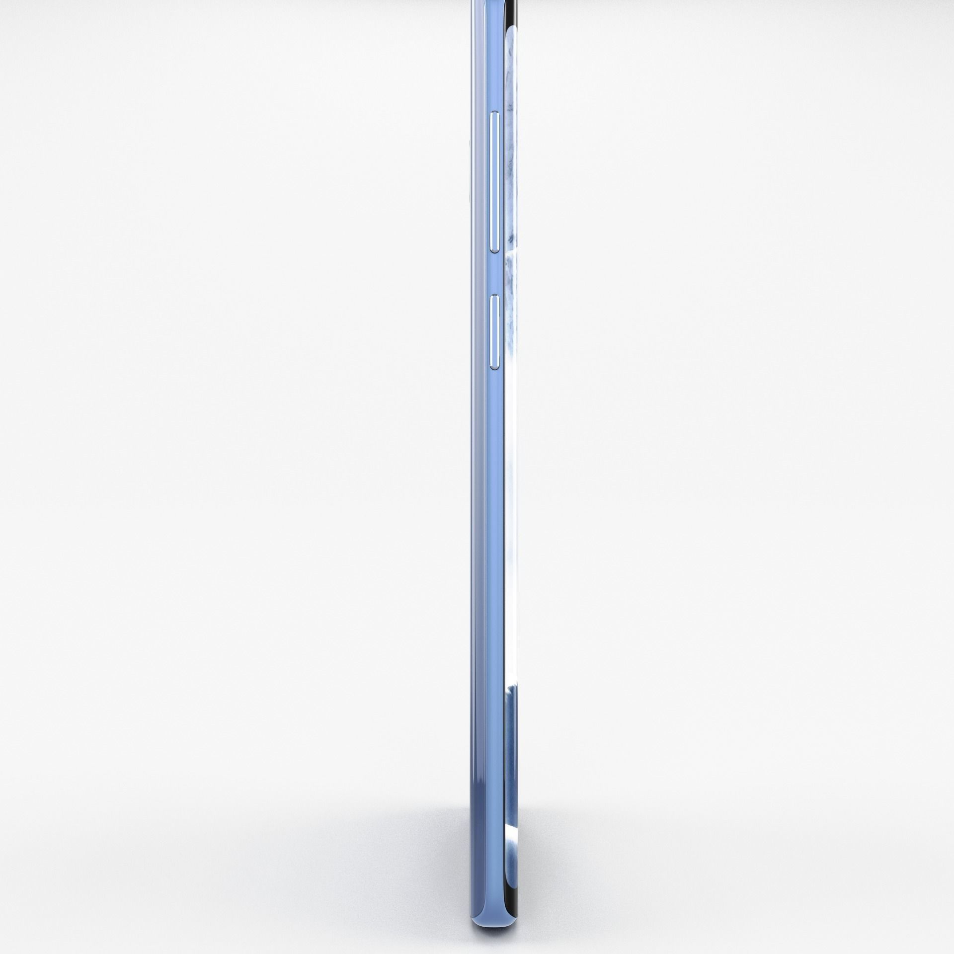 Samsung Galaxy S8 Plus Coral Blue Low-poly 3D model_7