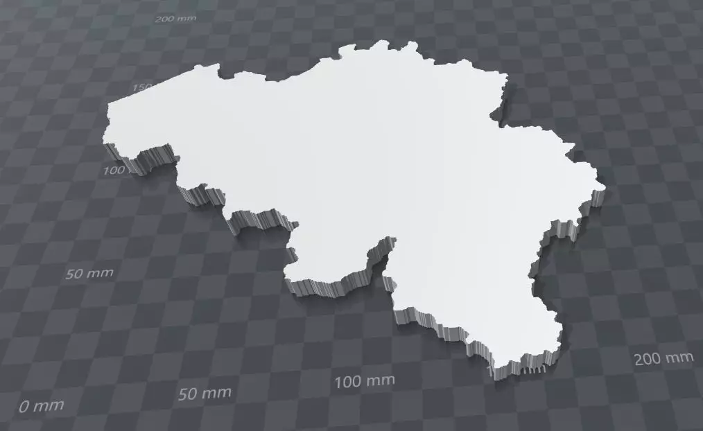 Belgium map of 3D print model_0