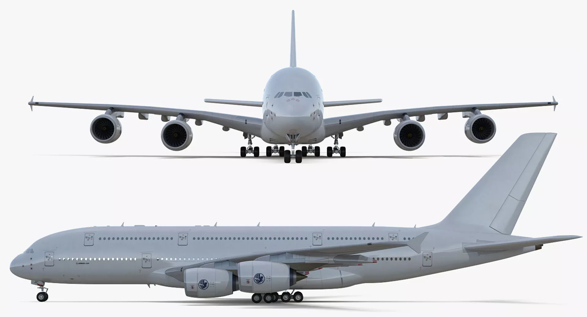Airbus A380 900 Interior Red 3D model