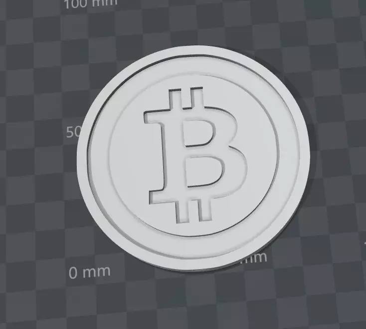 Bitcoin coin 3D print model