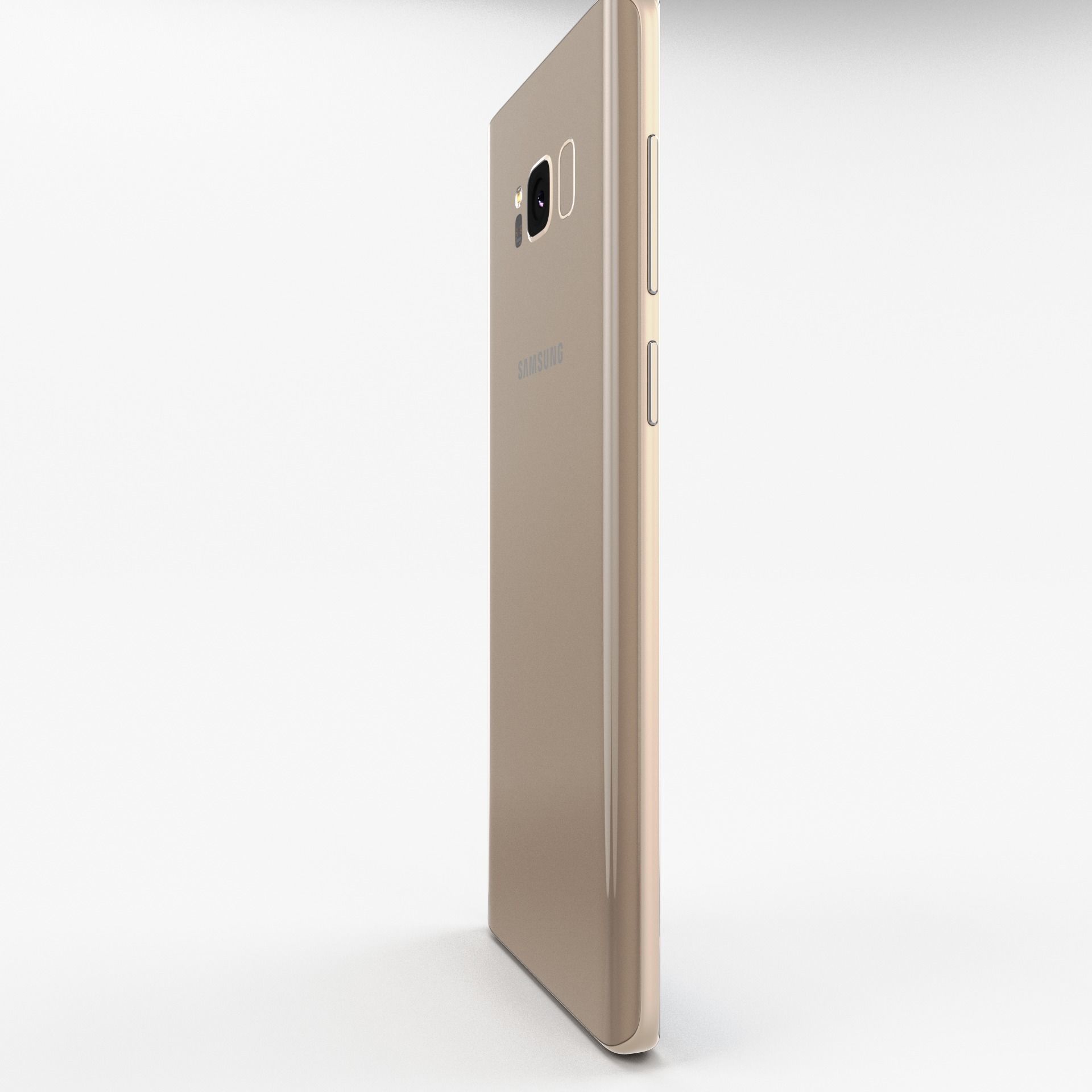Samsung Galaxy S8 Plus Maple Gold Low-poly 3D model_8