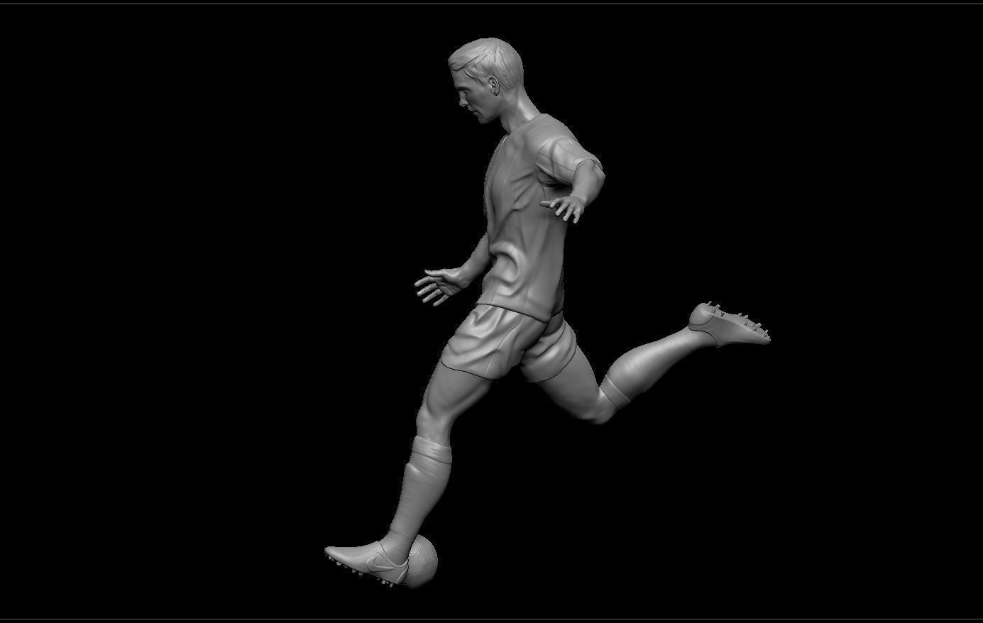 3D printable model soccer player  3D print model_2