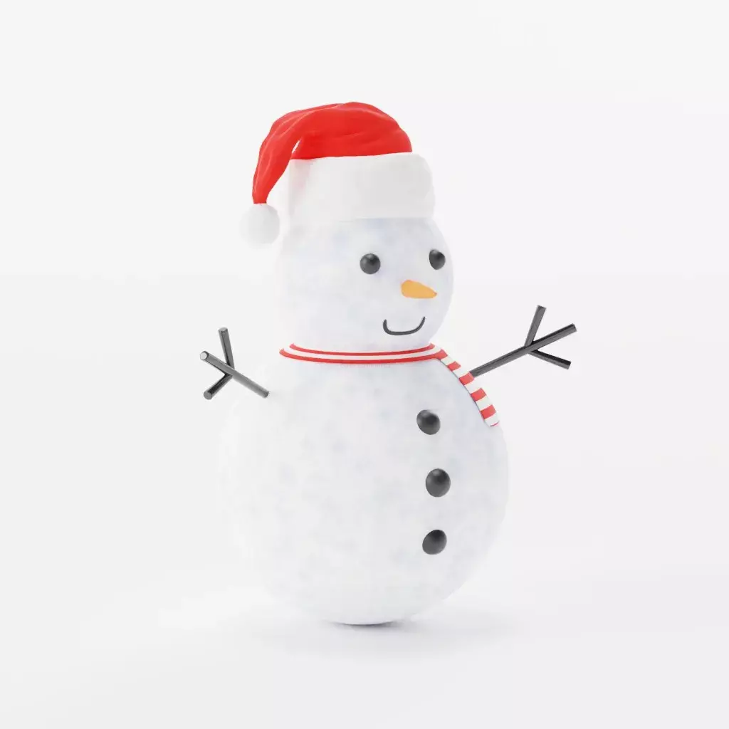 Snow Man Free 3D model
