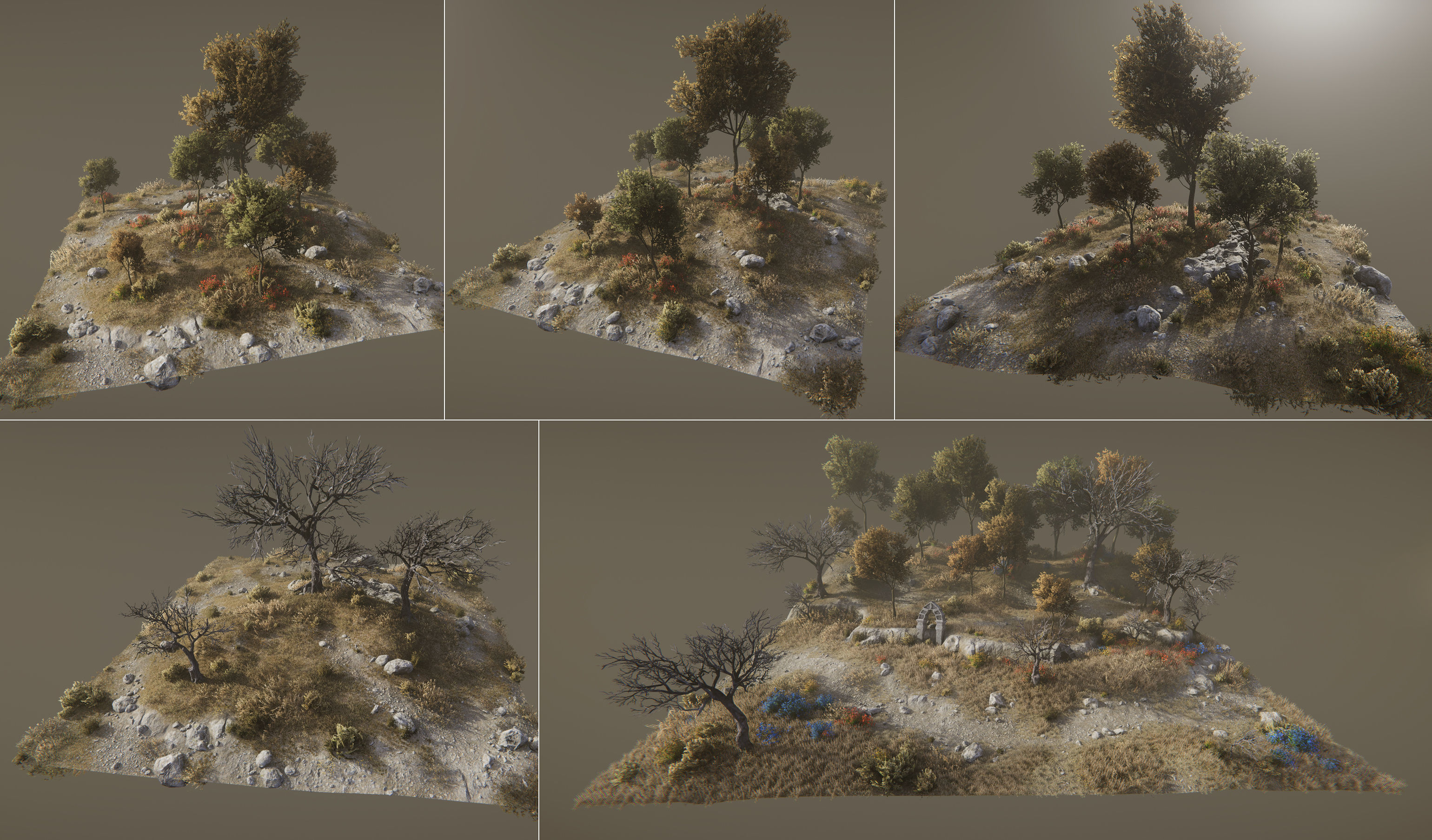 Modular Dungeon Catacombs - Mobile Low-poly 3D model_35