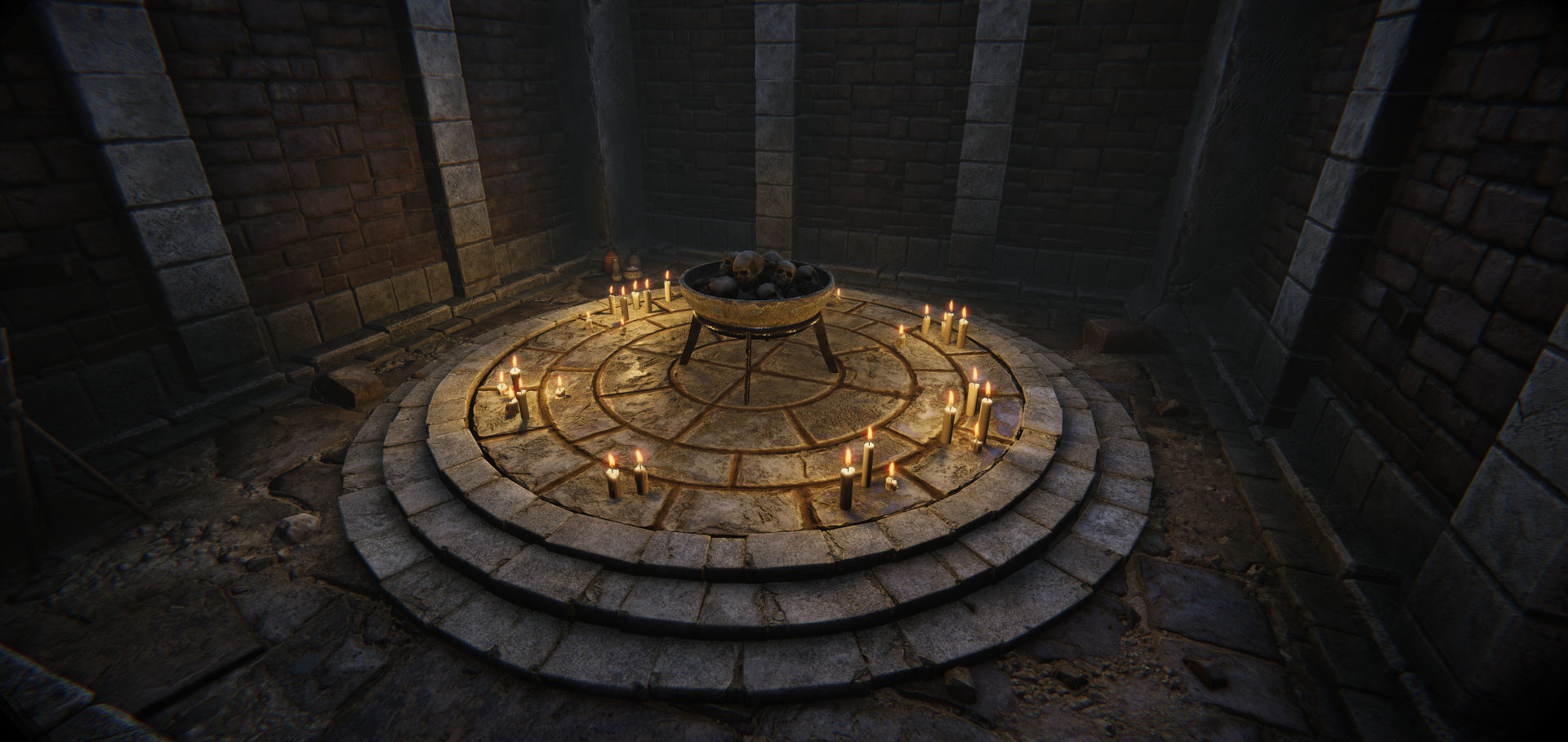 Modular Dungeon Catacombs - Mobile Low-poly 3D model_19