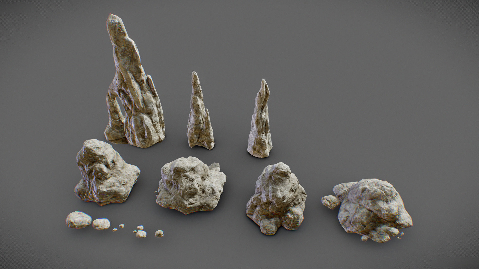 Modular Dungeon Catacombs - Mobile Low-poly 3D model_36