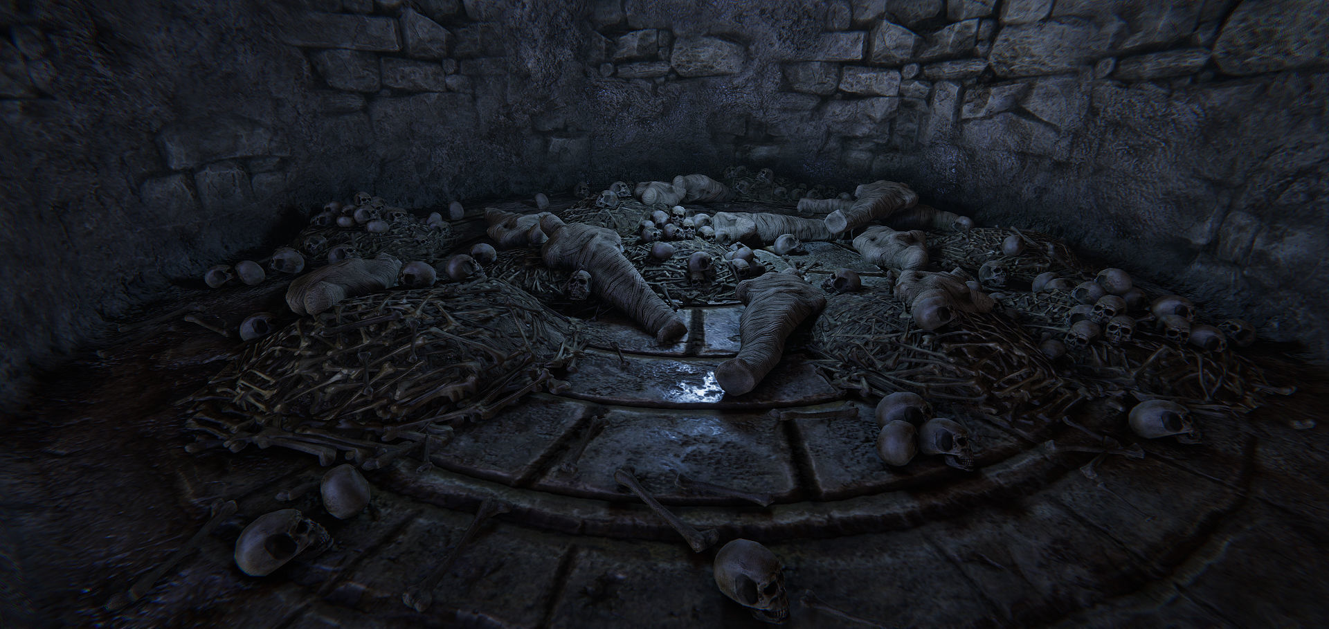 Modular Dungeon Catacombs - Mobile Low-poly 3D model_28