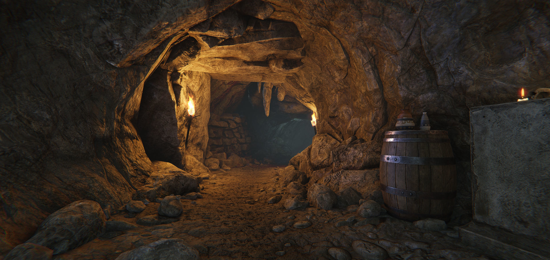 Modular Dungeon Catacombs - Mobile Low-poly 3D model_33