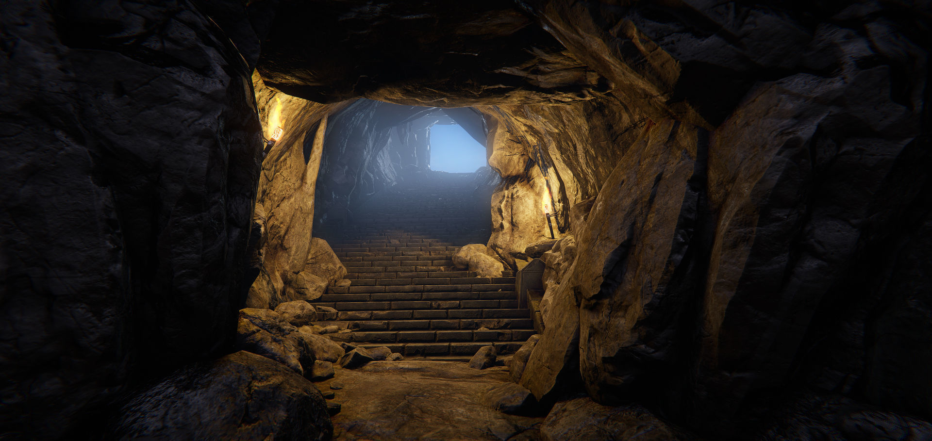 Modular Dungeon Catacombs - Mobile Low-poly 3D model_11