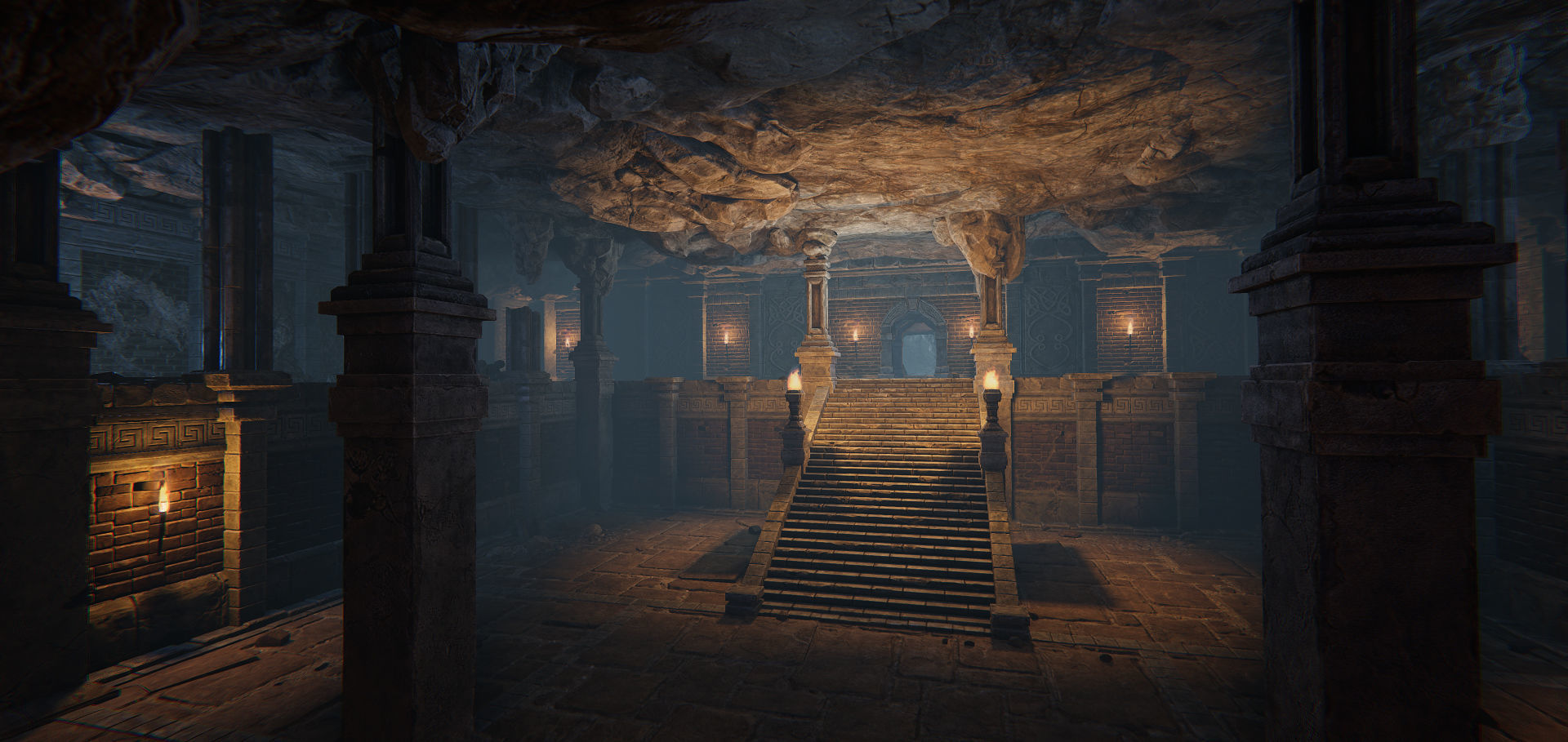 Modular Dungeon Catacombs - Mobile Low-poly 3D model_16