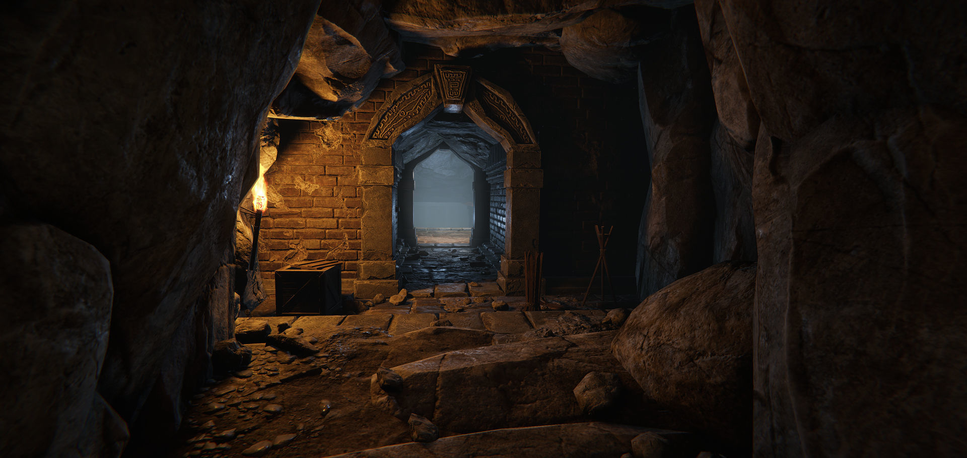 Modular Dungeon Catacombs - Mobile Low-poly 3D model_13