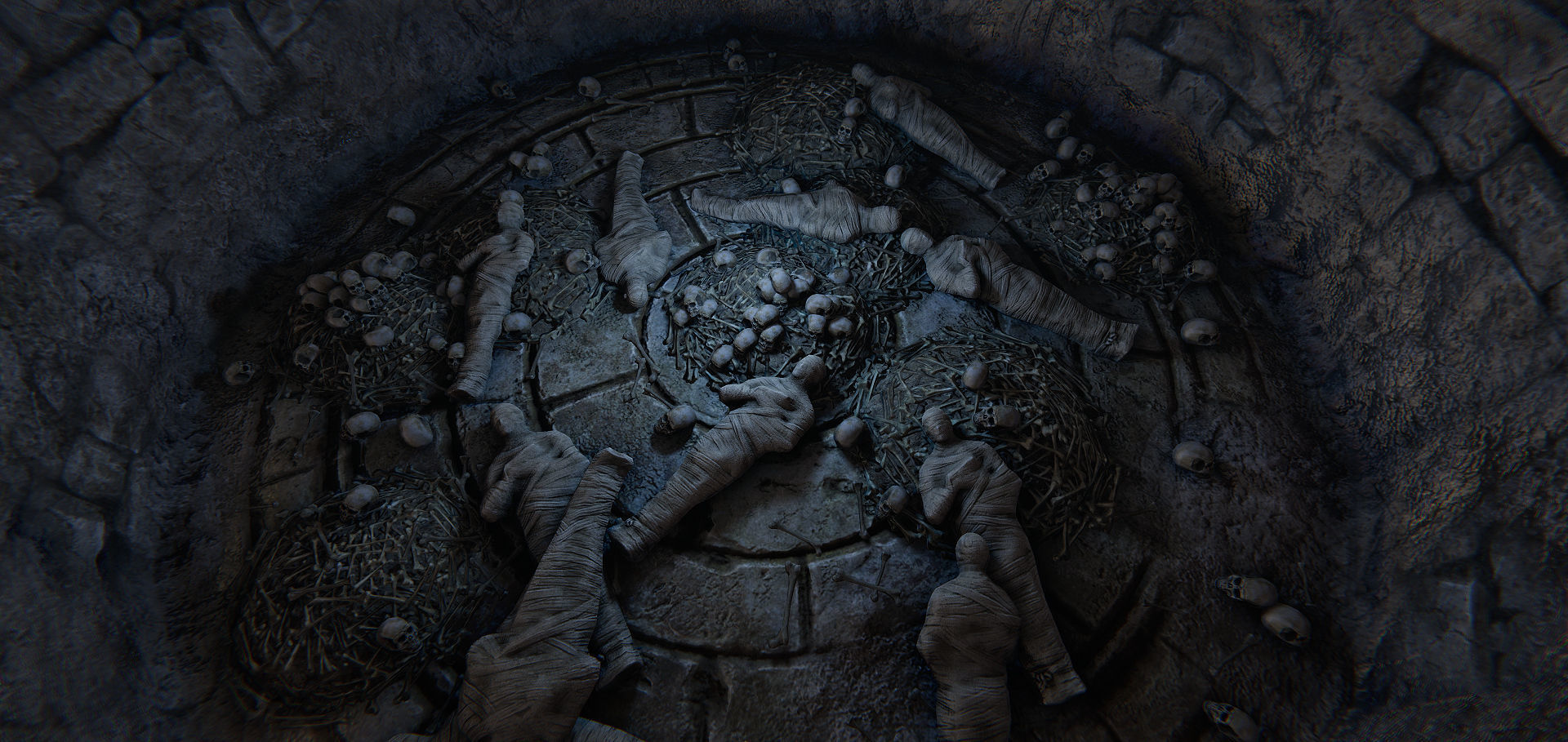 Modular Dungeon Catacombs - Mobile Low-poly 3D model_32