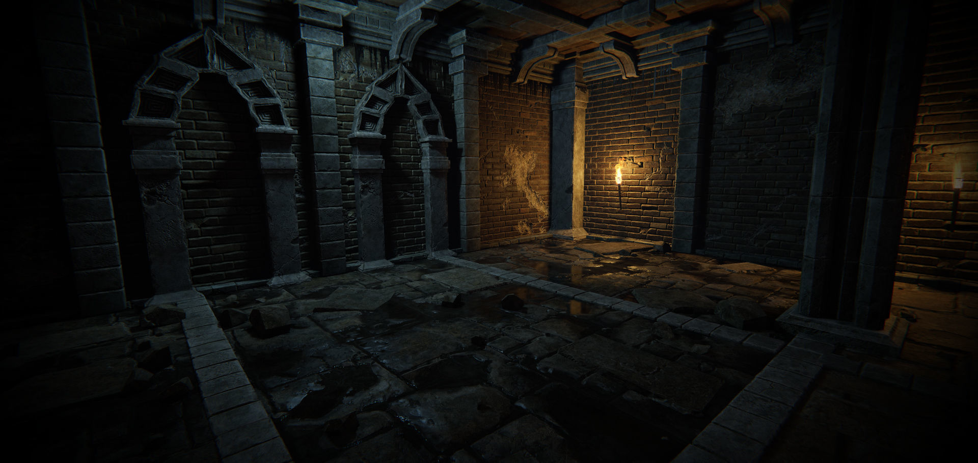 Modular Dungeon Catacombs - Mobile Low-poly 3D model_17