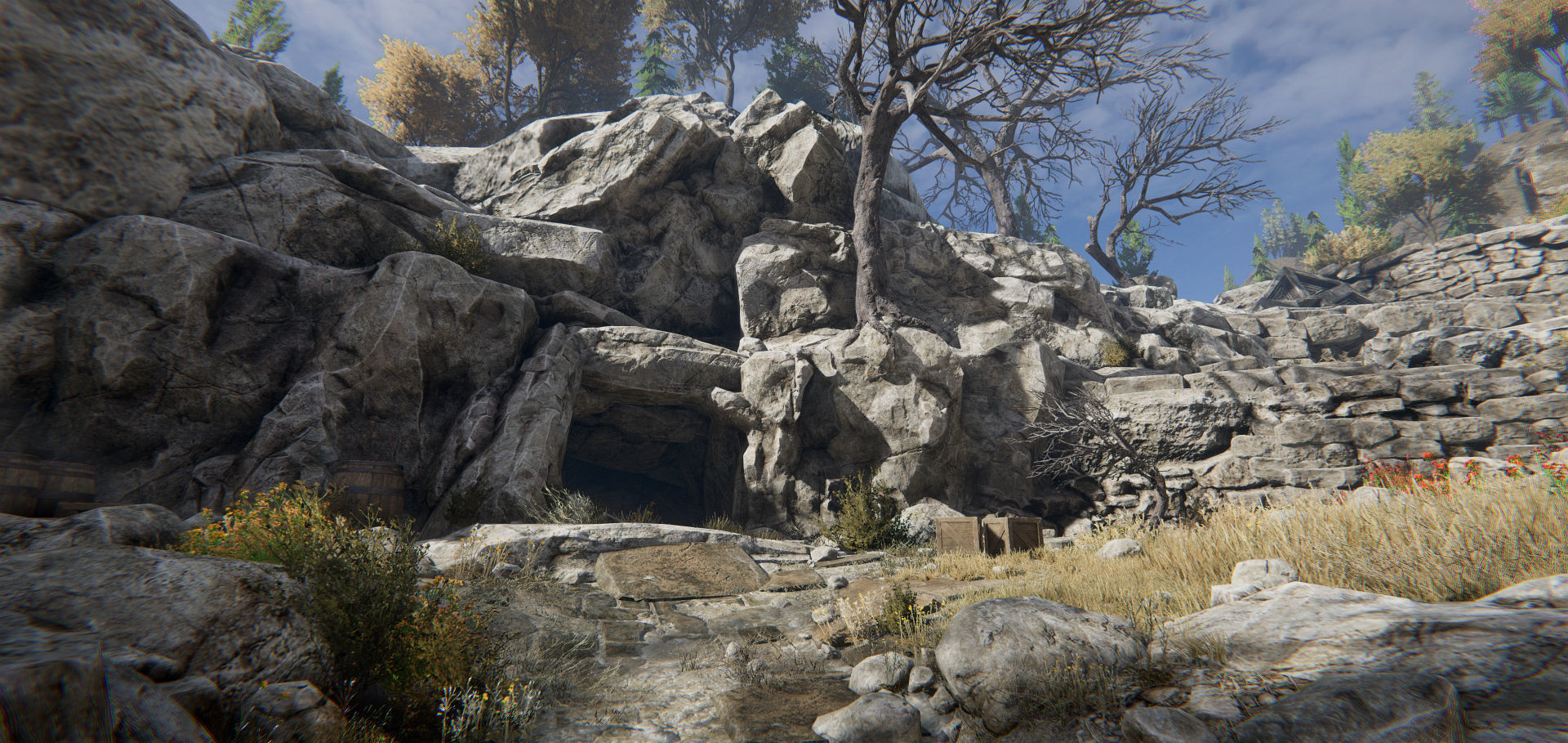 Modular Dungeon Catacombs - Mobile Low-poly 3D model_9