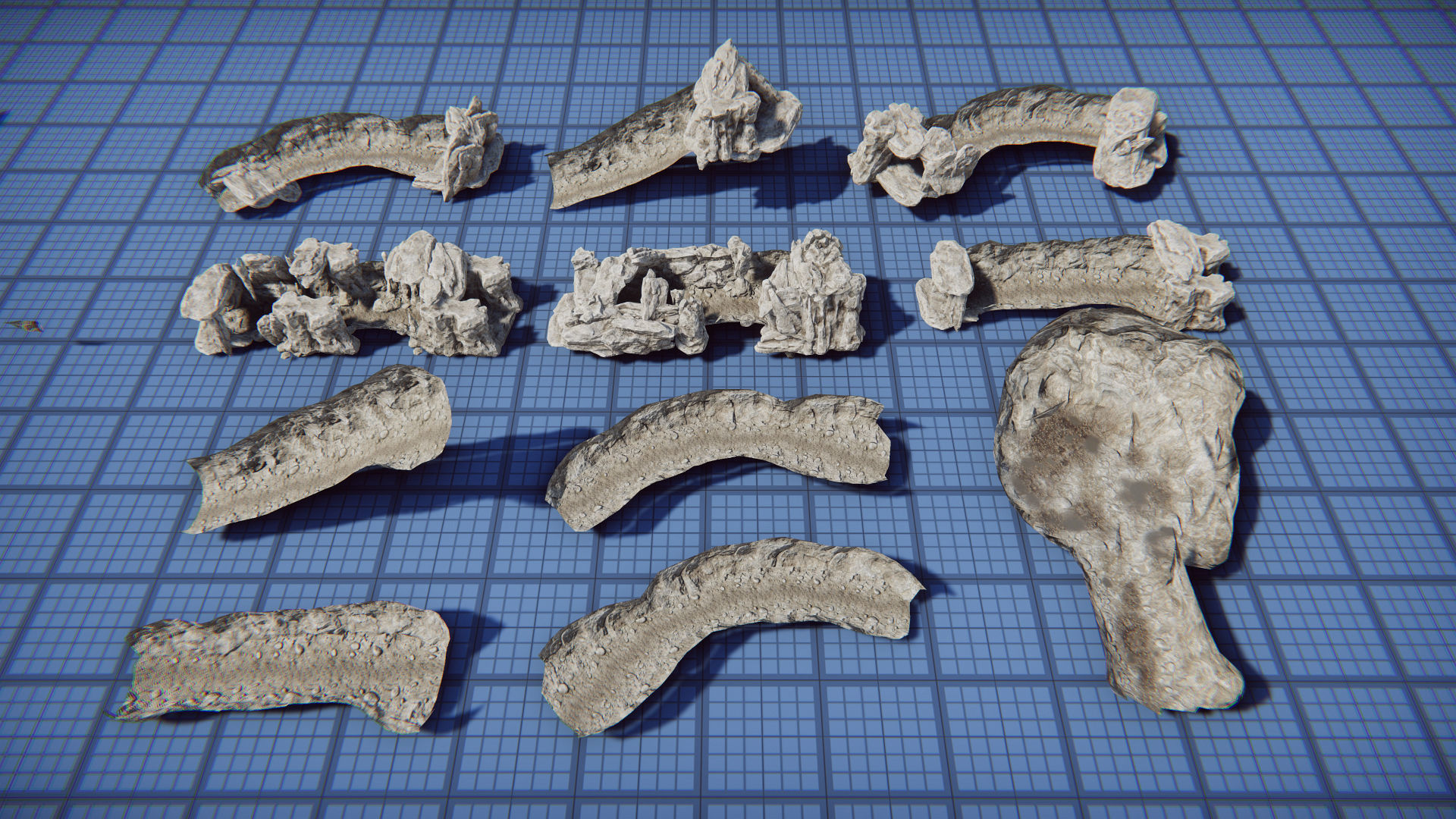 Modular Dungeon Catacombs - Mobile Low-poly 3D model_46