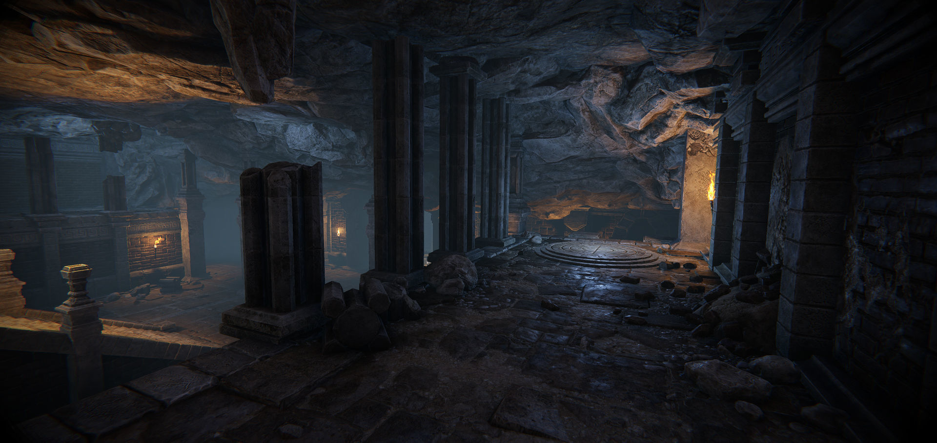 Modular Dungeon Catacombs - Mobile Low-poly 3D model_15