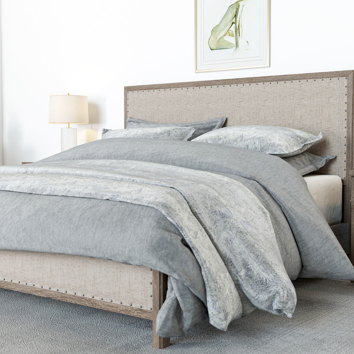 Pottery Barn Toulouse Bedroom set 3D model_1