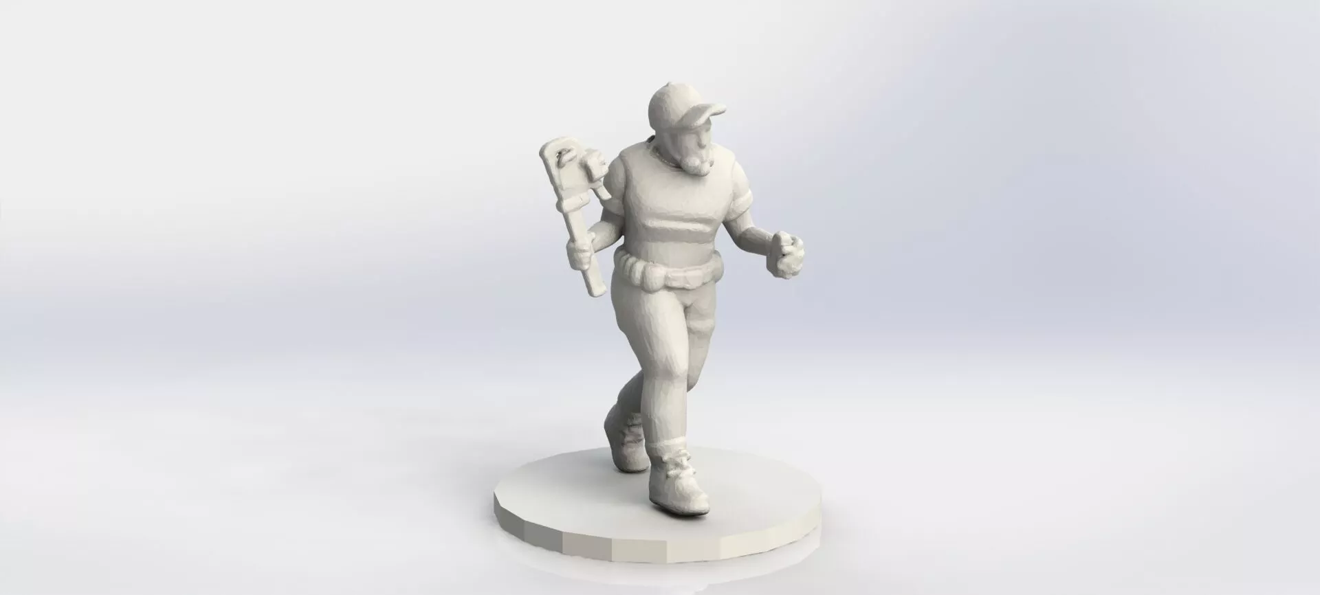 Homem com Chave Inglesa Zombicide Man with Wrench 3D print model