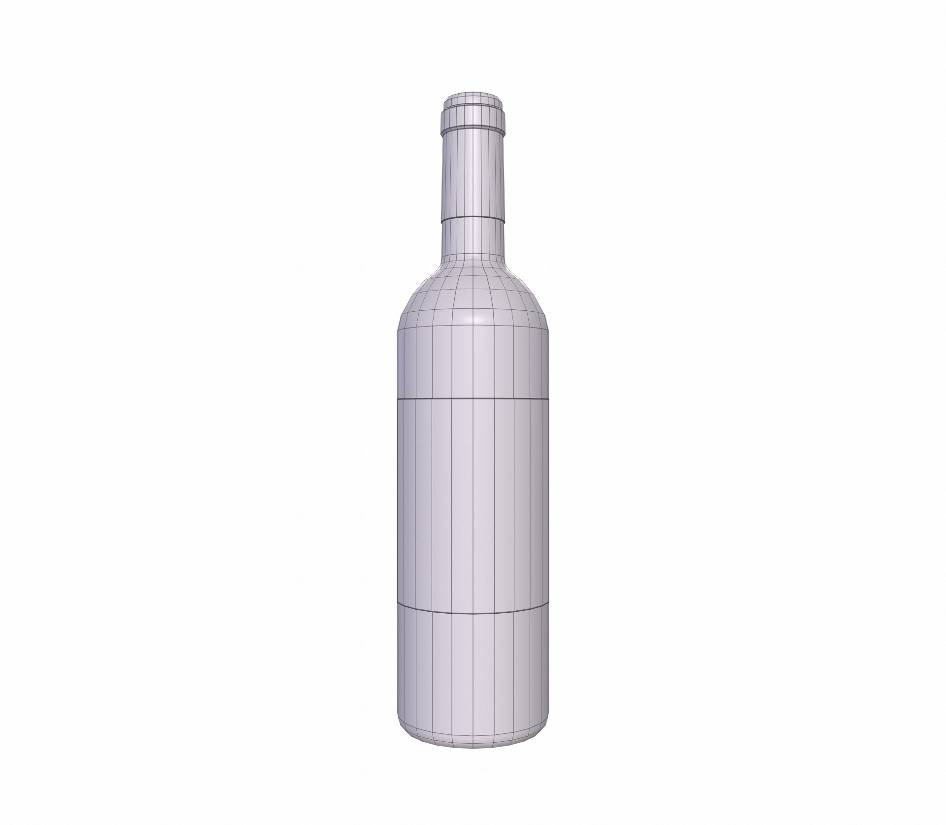 Red wine bottle 3D model_7