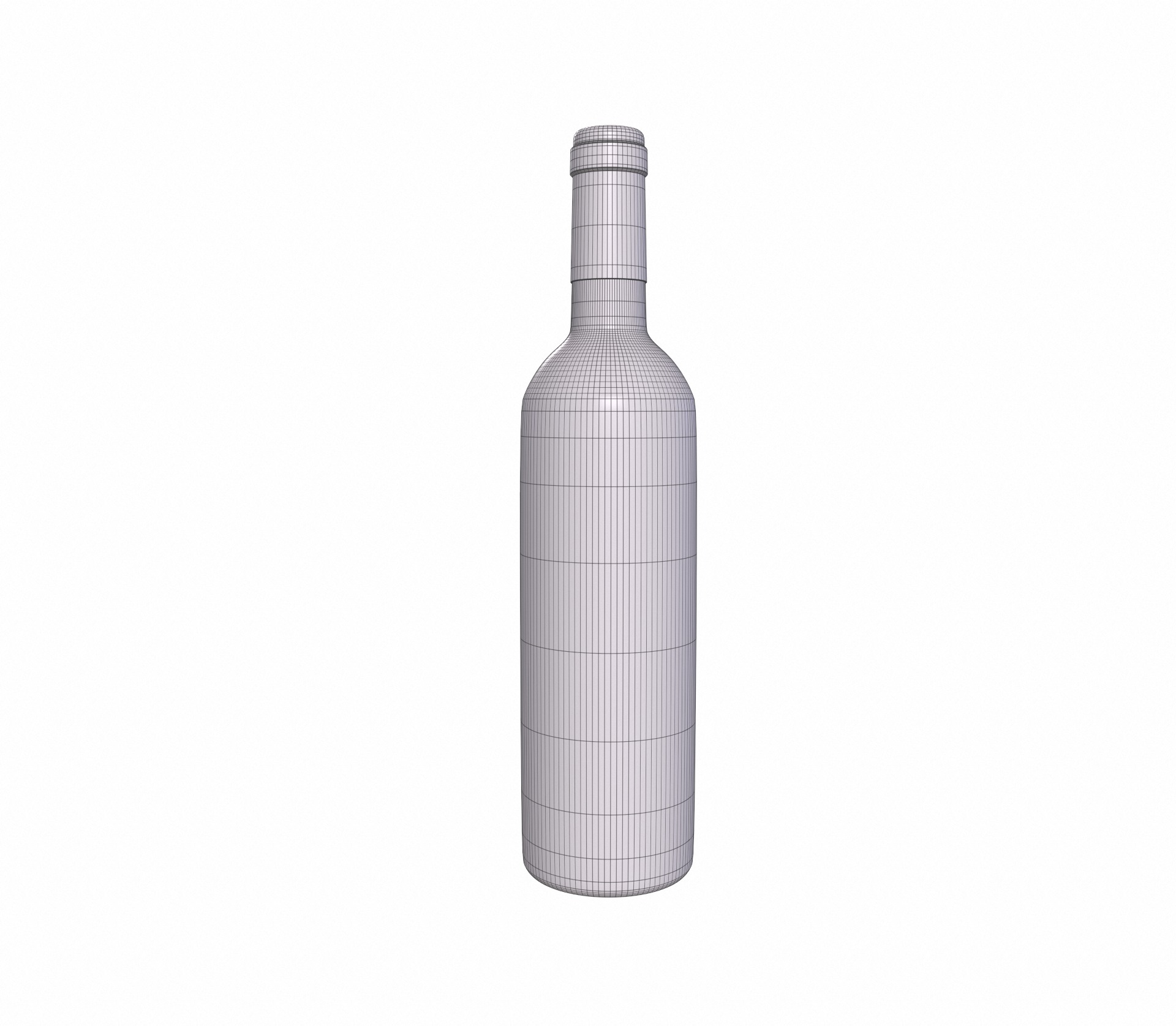 Red wine bottle 3D model_13