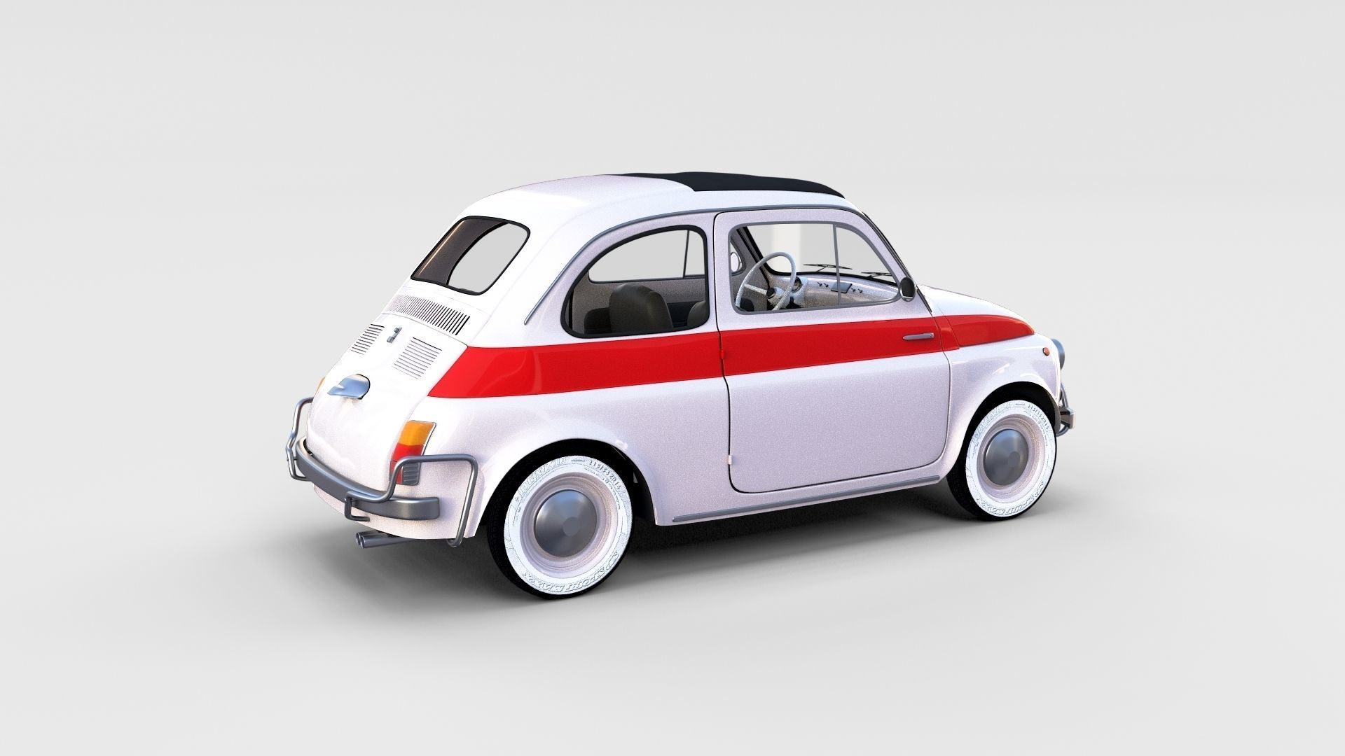 Fiat 500 with interior Pack 3D model_58