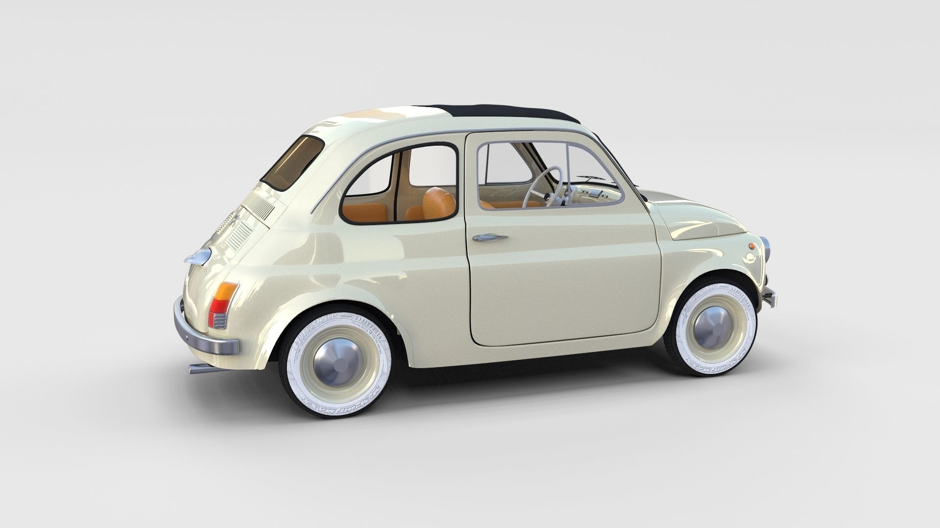 Fiat 500 with interior Pack 3D model_34