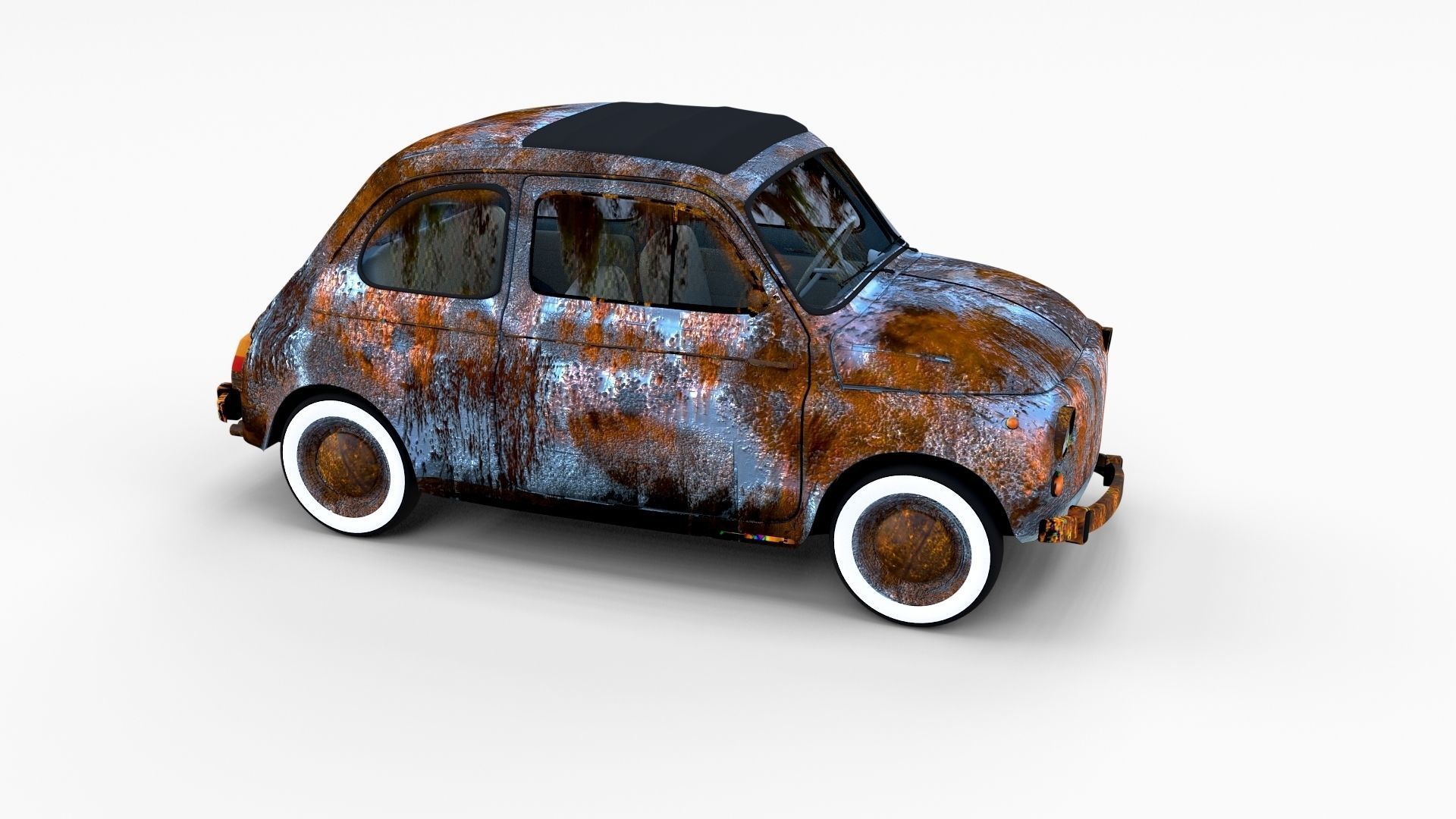 Fiat 500 with interior Pack 3D model_62