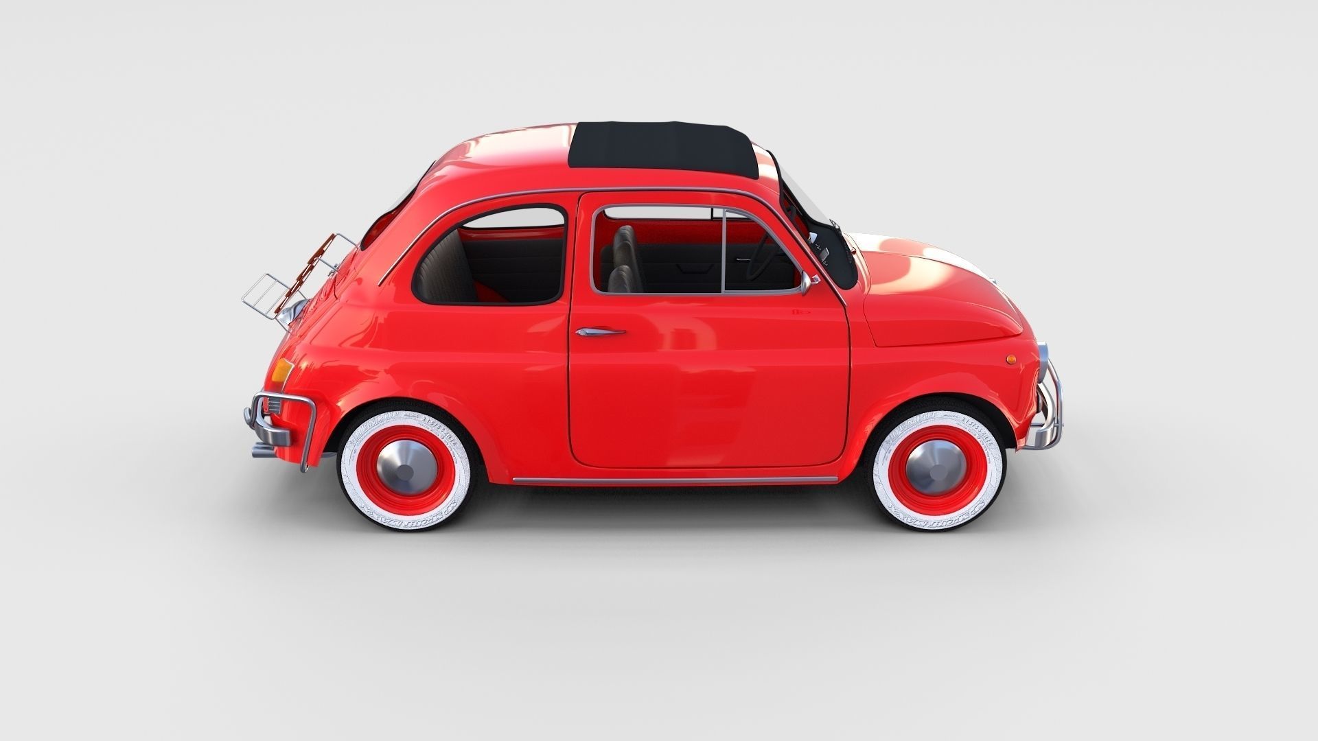 Fiat 500 with interior Pack 3D model_83