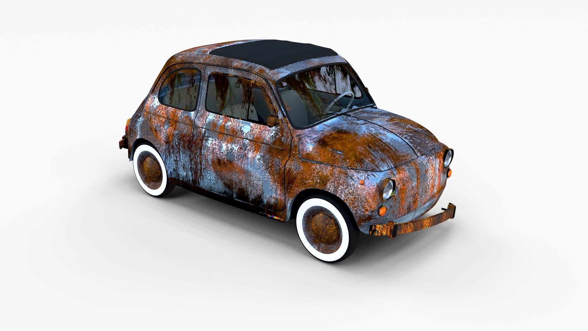 Fiat 500 with interior Pack 3D model_97