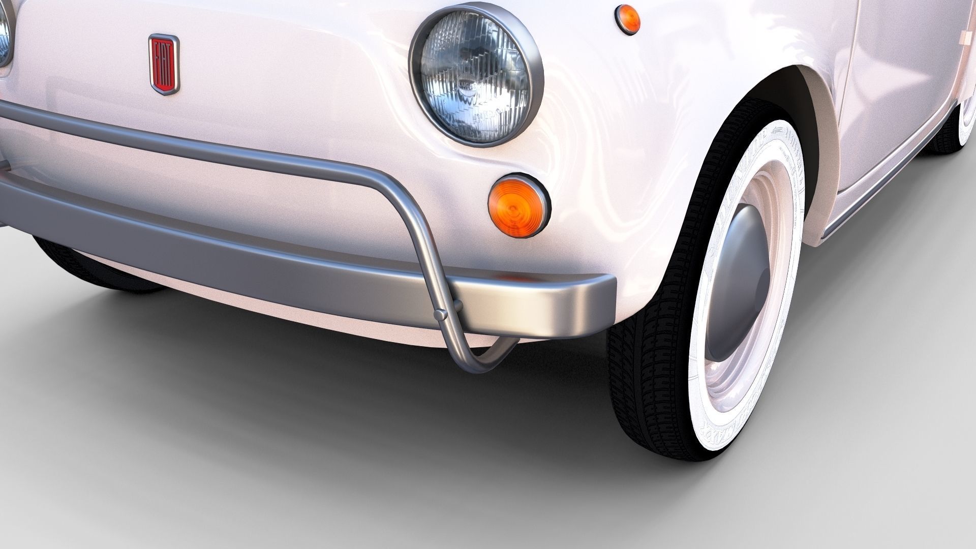 Fiat 500 with interior Pack 3D model_96