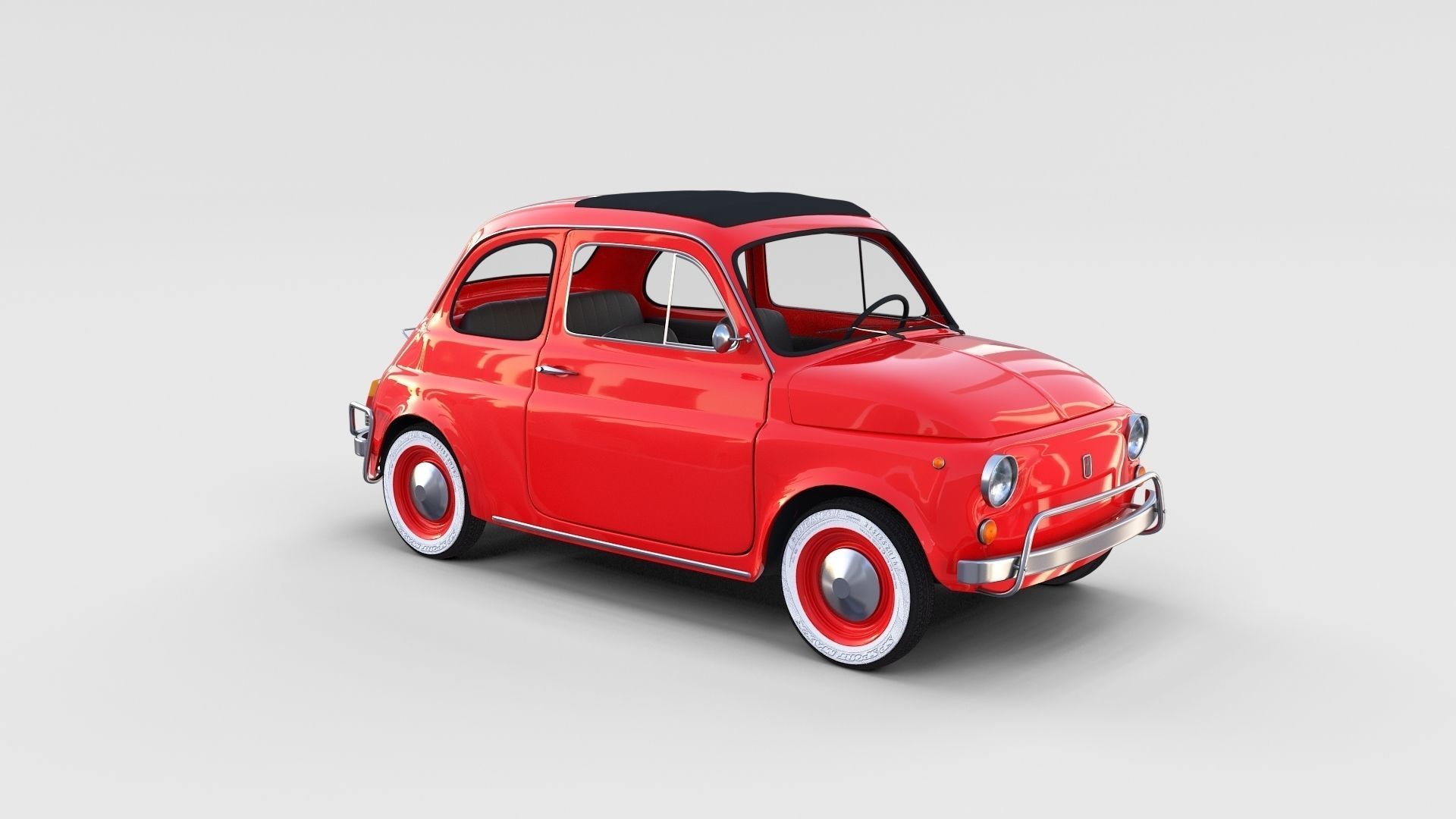 Fiat 500 with interior Pack 3D model_73