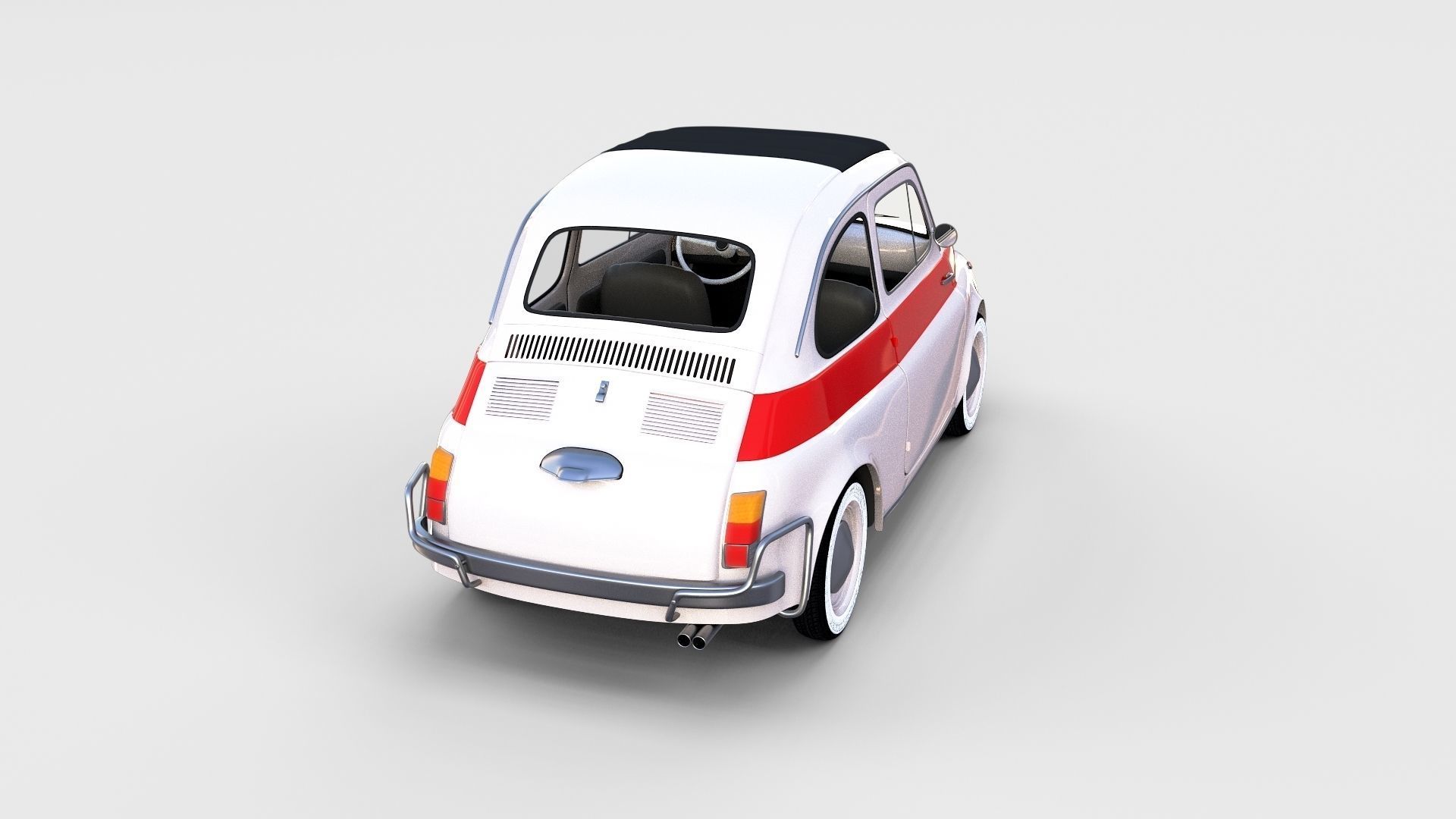 Fiat 500 with interior Pack 3D model_30