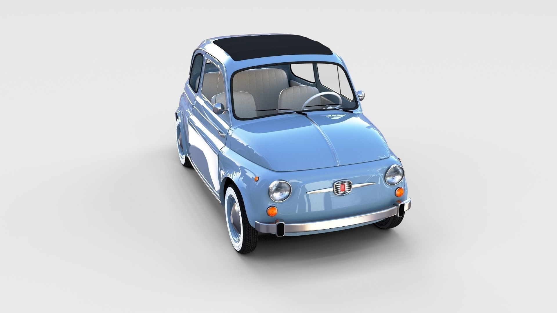 Fiat 500 with interior Pack 3D model_72