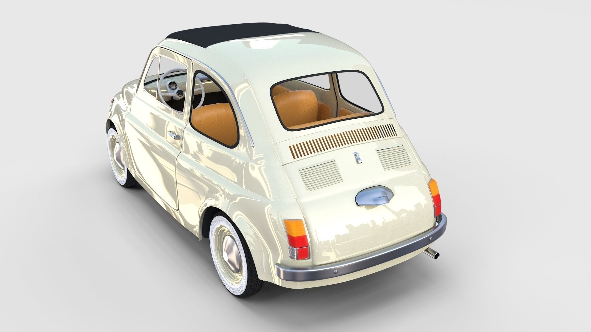 Fiat 500 with interior Pack 3D model_42