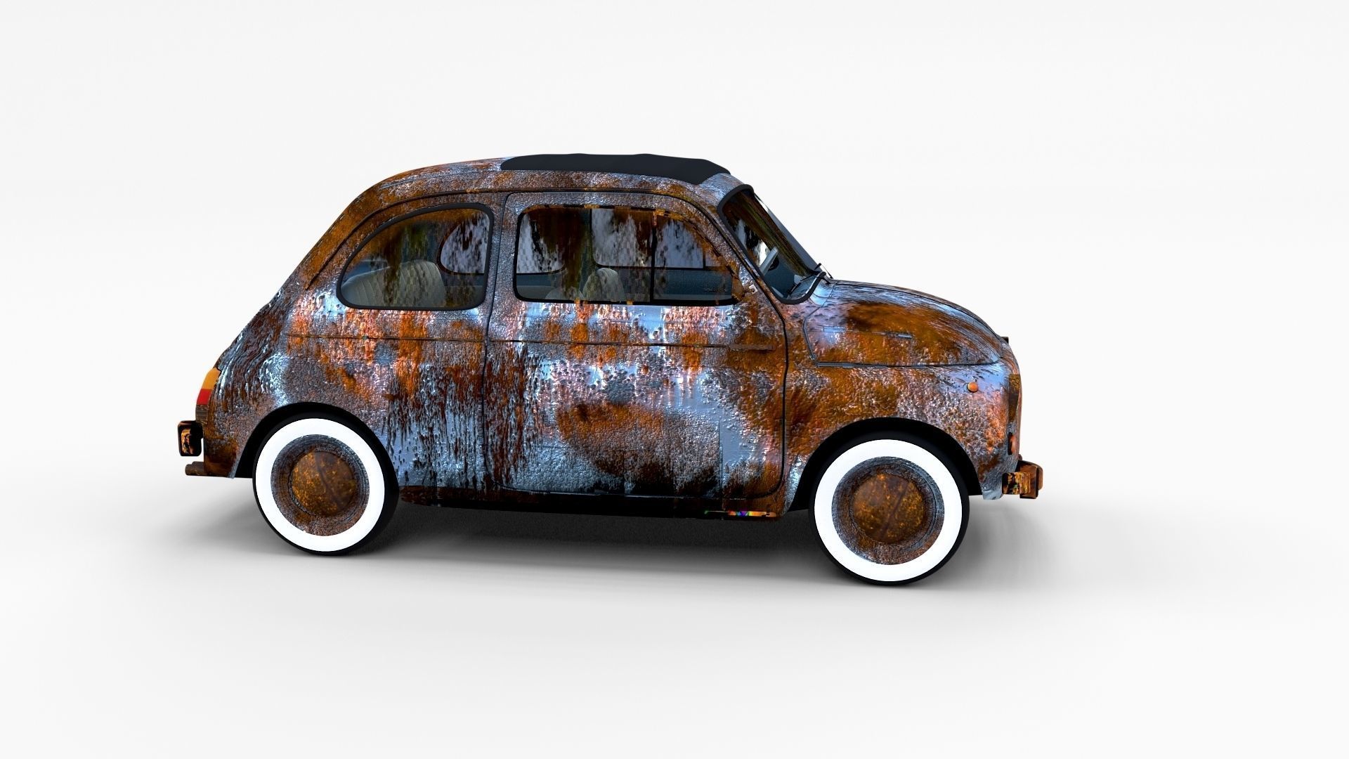 Fiat 500 with interior Pack 3D model_84