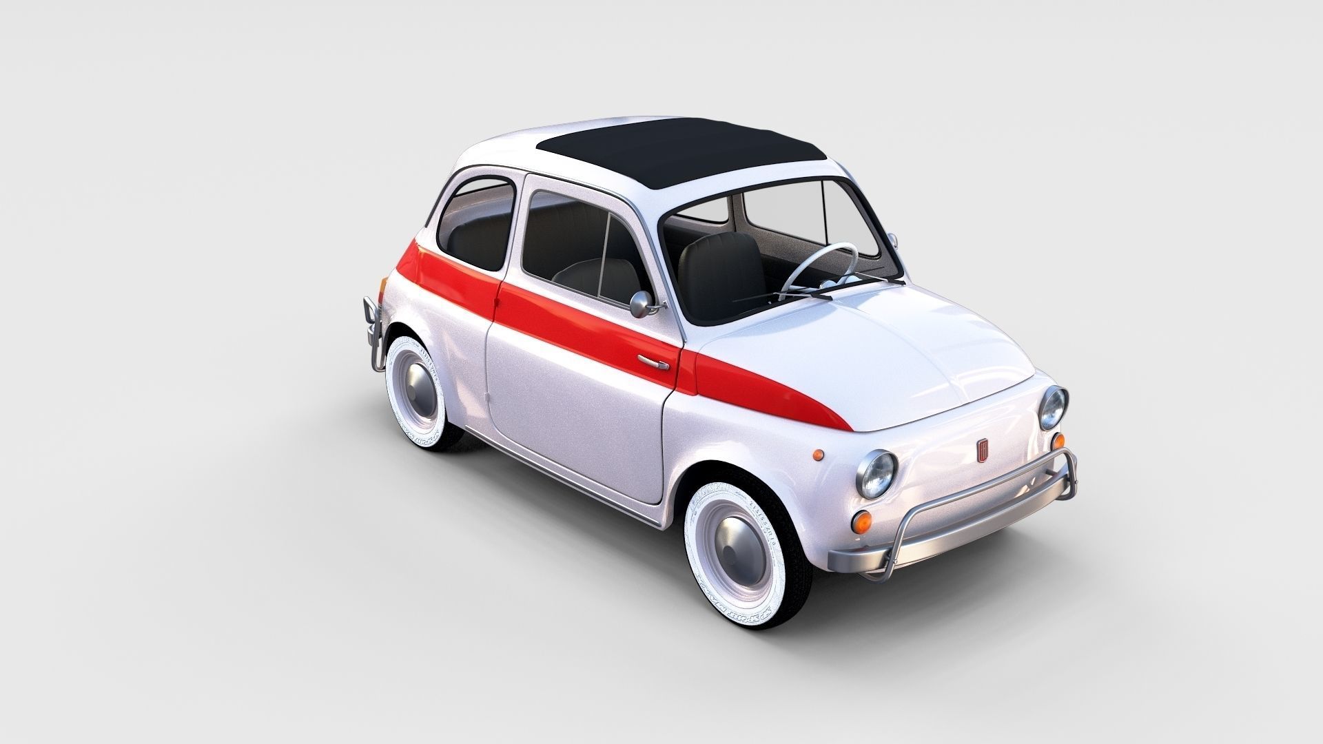 Fiat 500 with interior Pack 3D model_92
