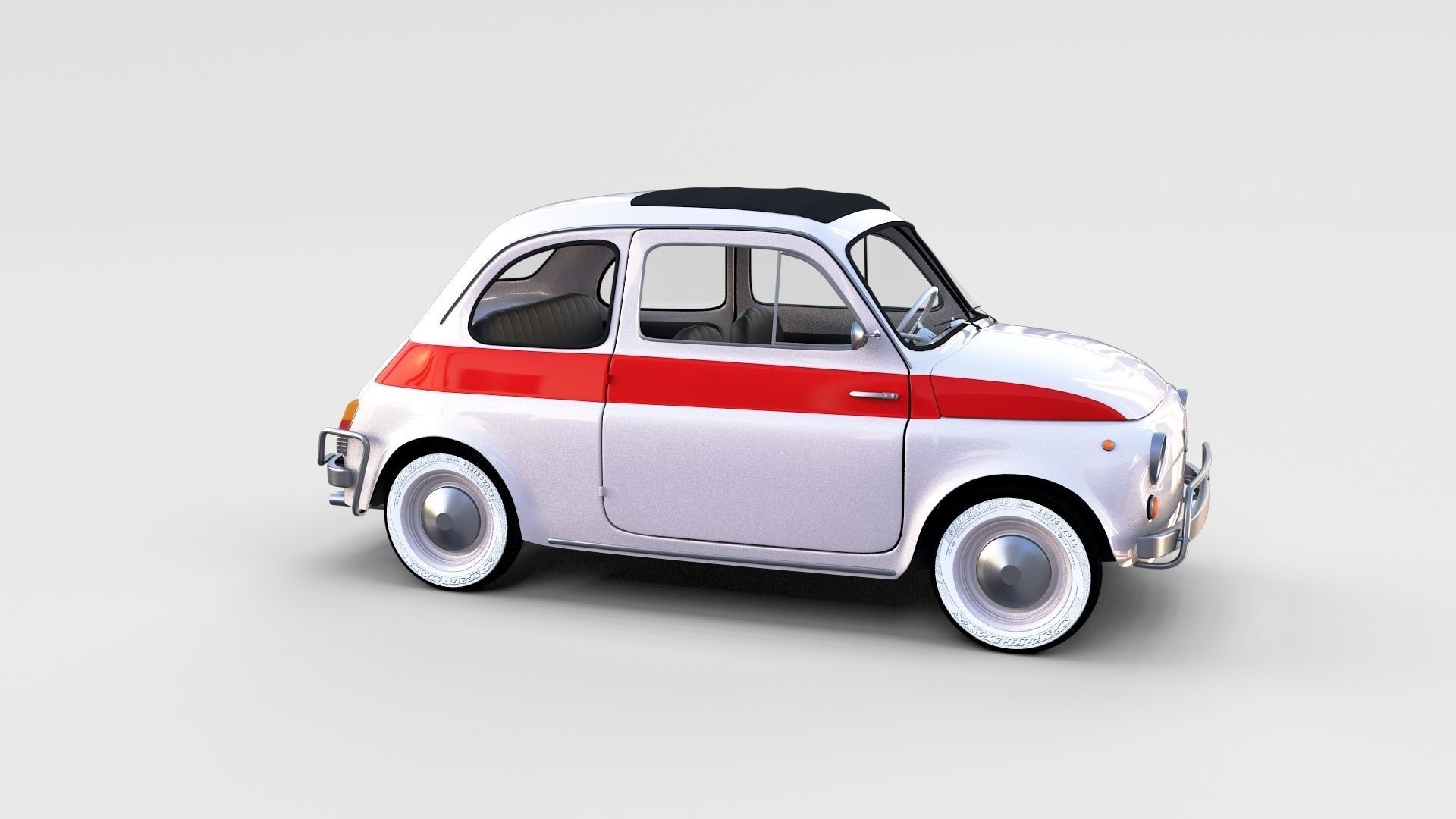 Fiat 500 with interior Pack 3D model_69