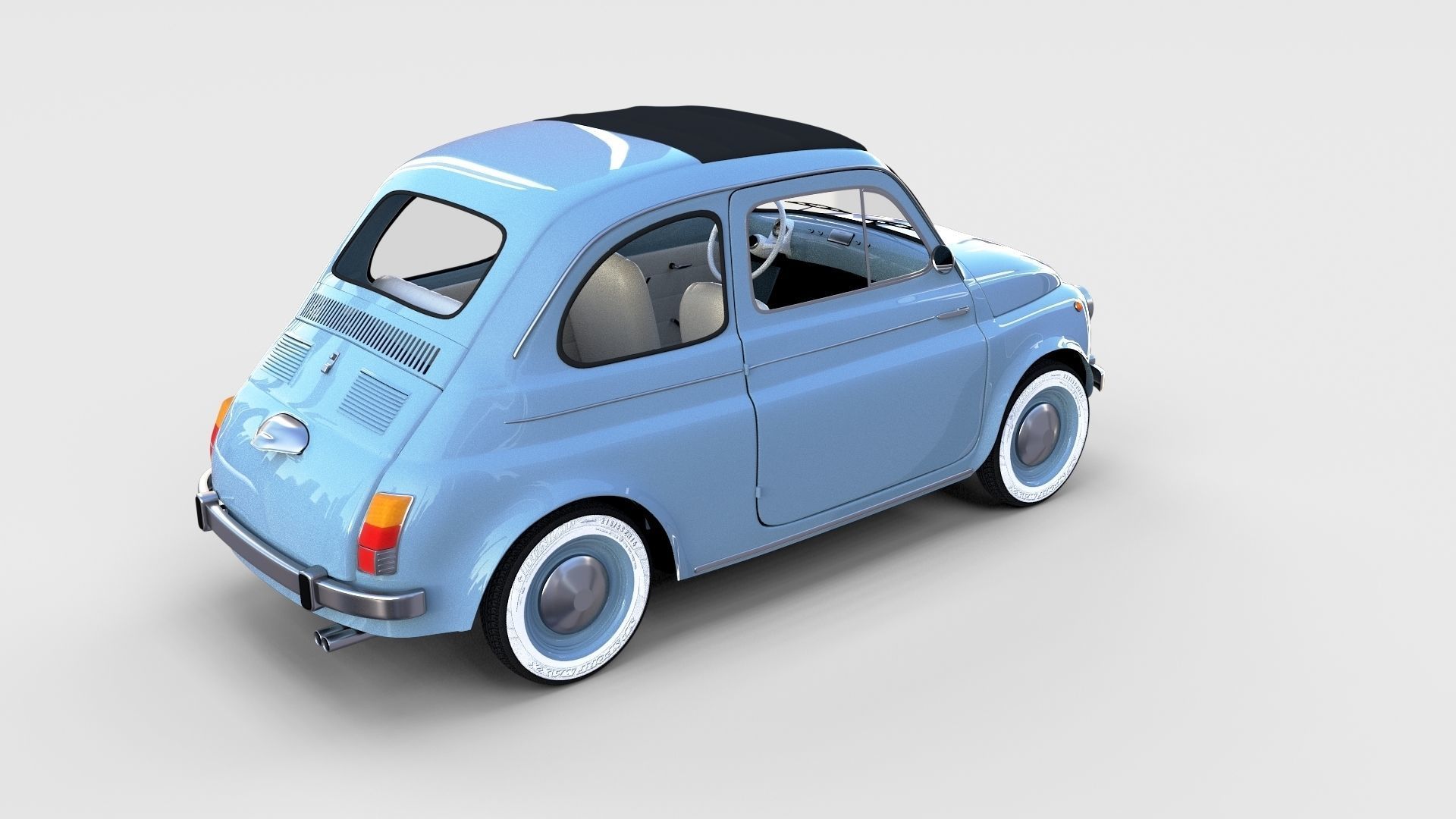 Fiat 500 with interior Pack 3D model_56