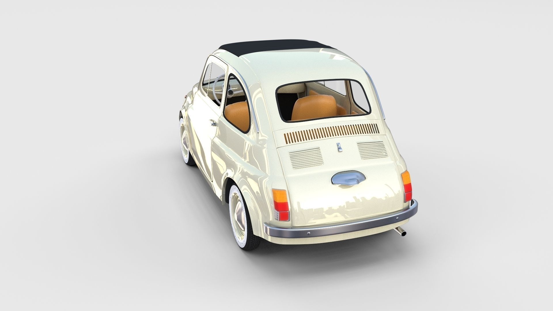 Fiat 500 with interior Pack 3D model_40
