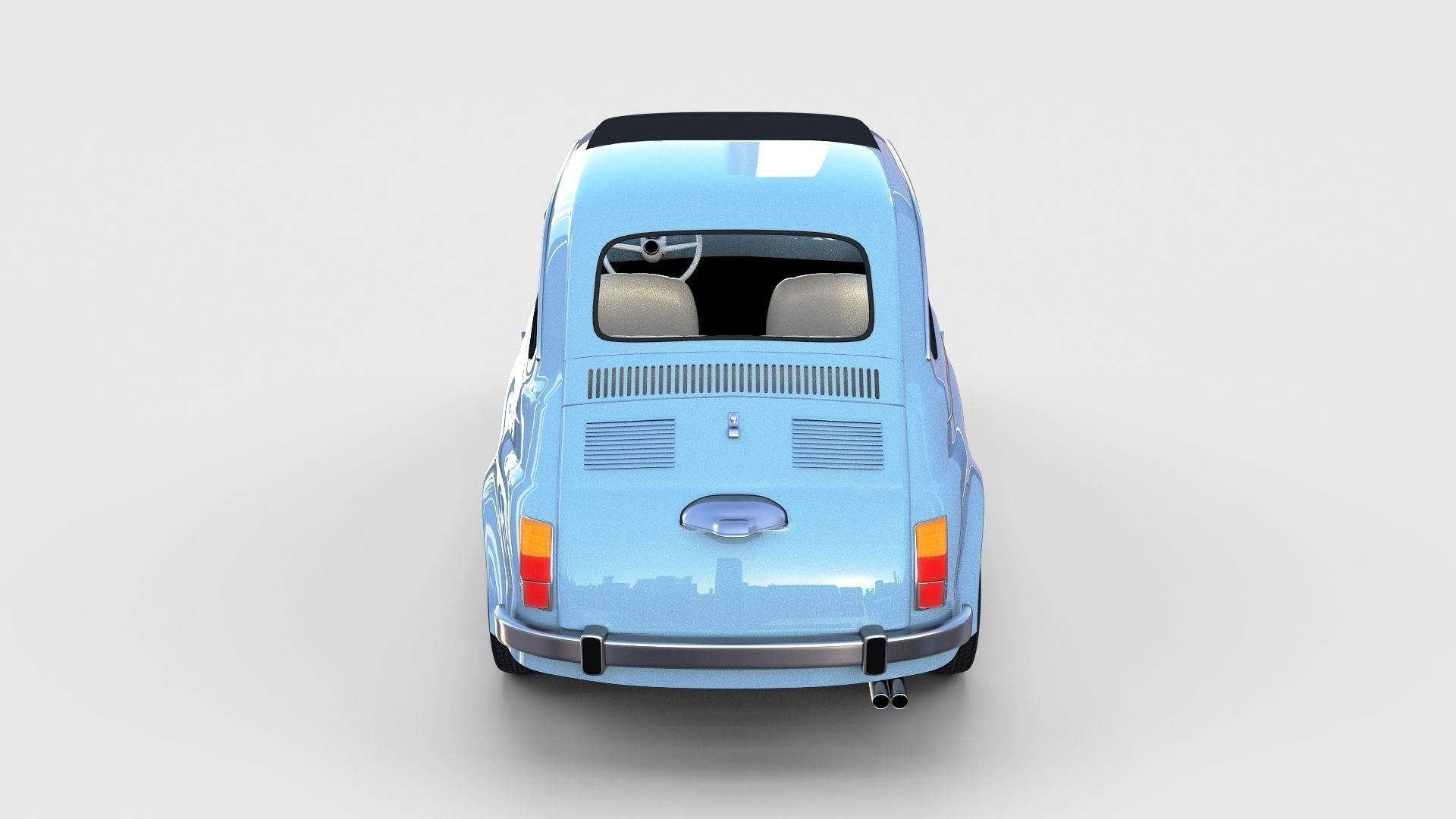Fiat 500 with interior Pack 3D model_71