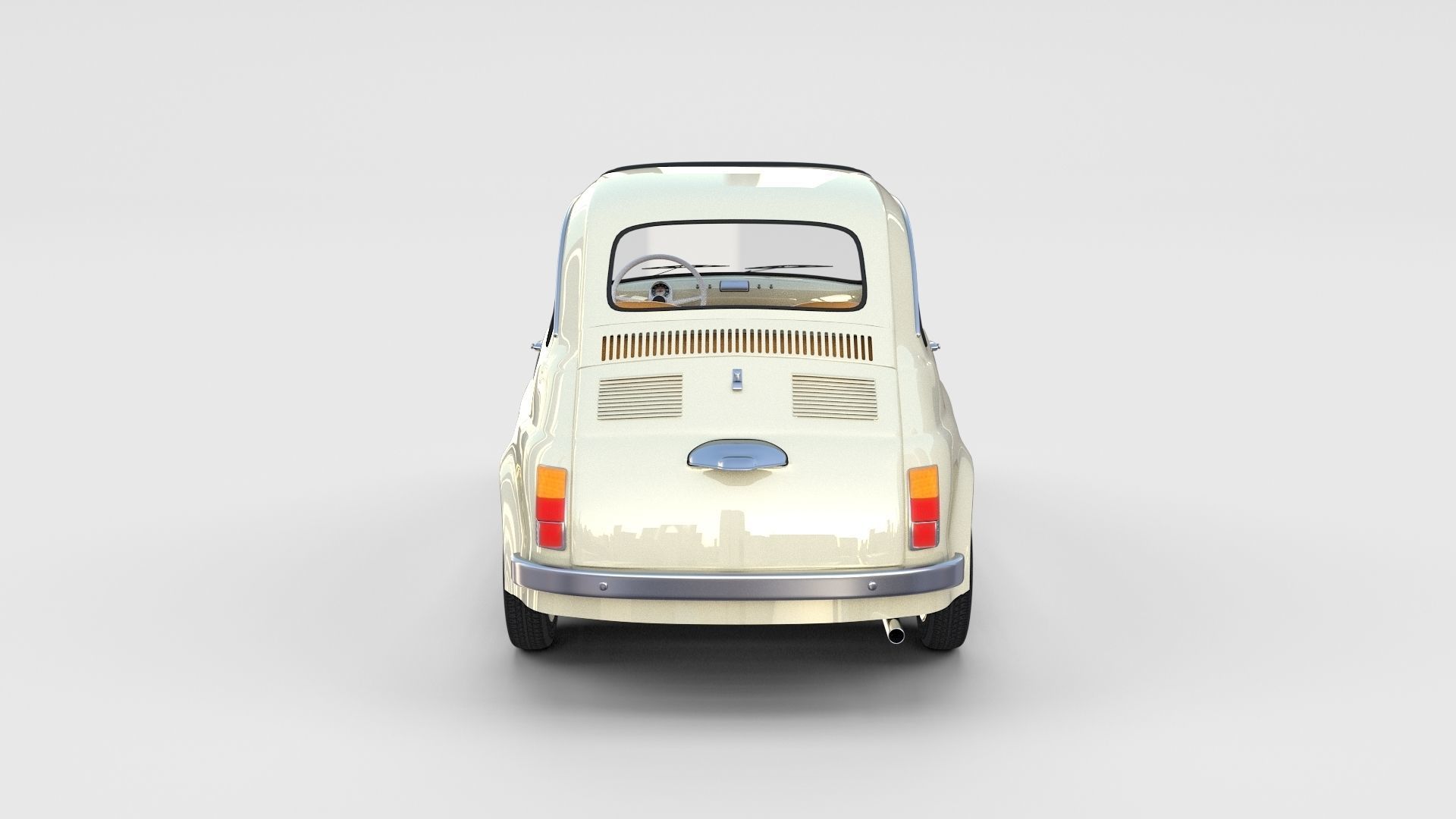 Fiat 500 with interior Pack 3D model_9