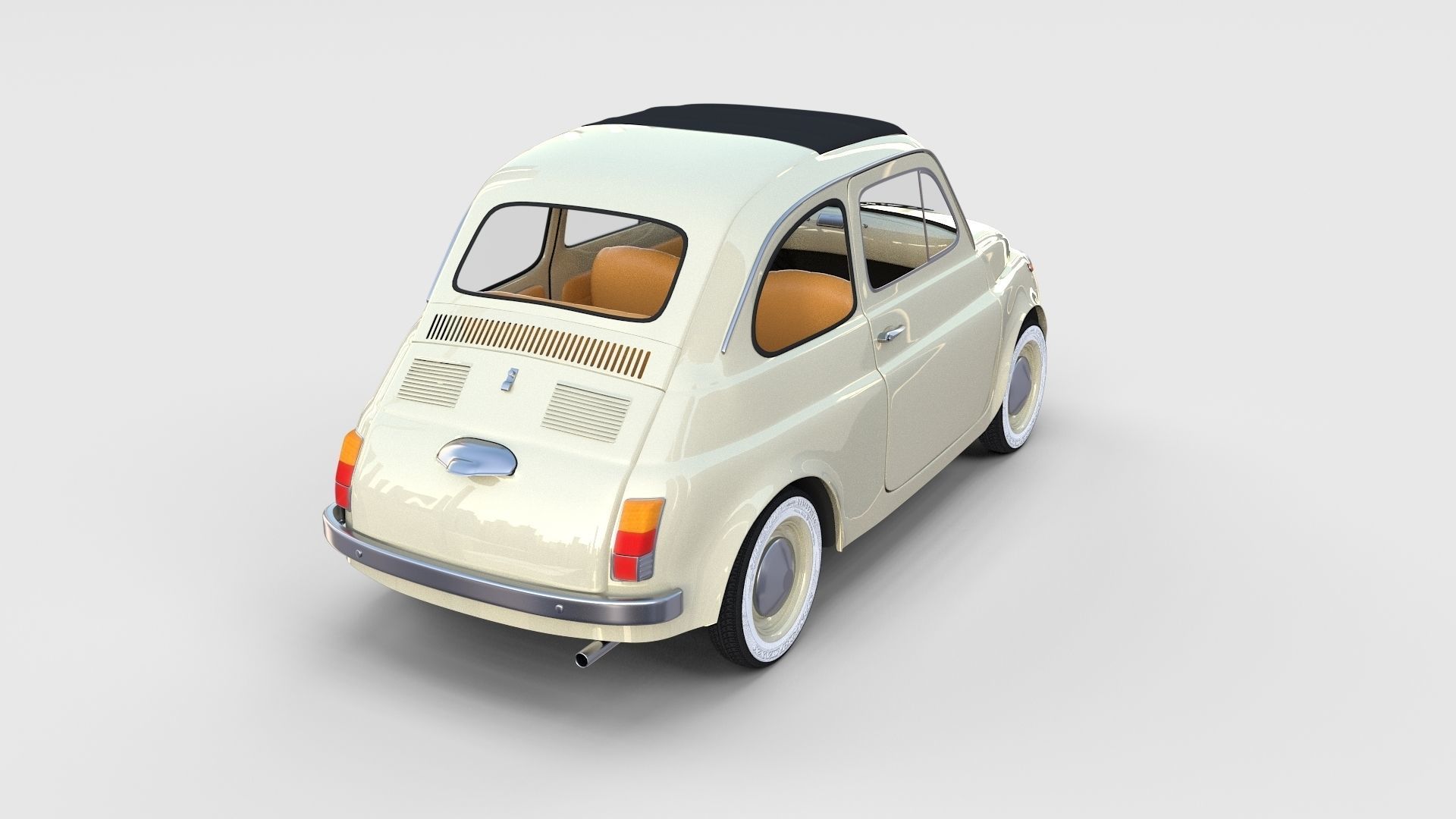 Fiat 500 with interior Pack 3D model_35
