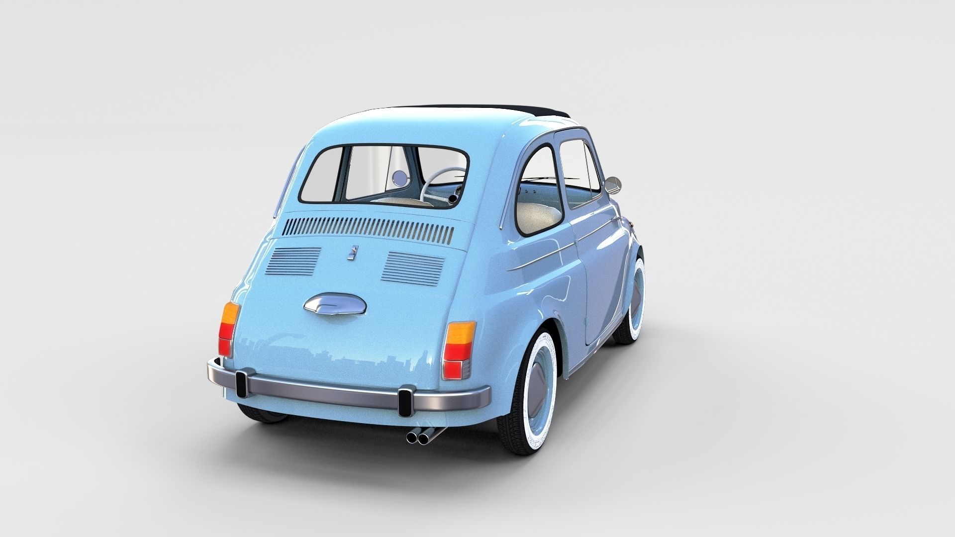 Fiat 500 with interior Pack 3D model_17