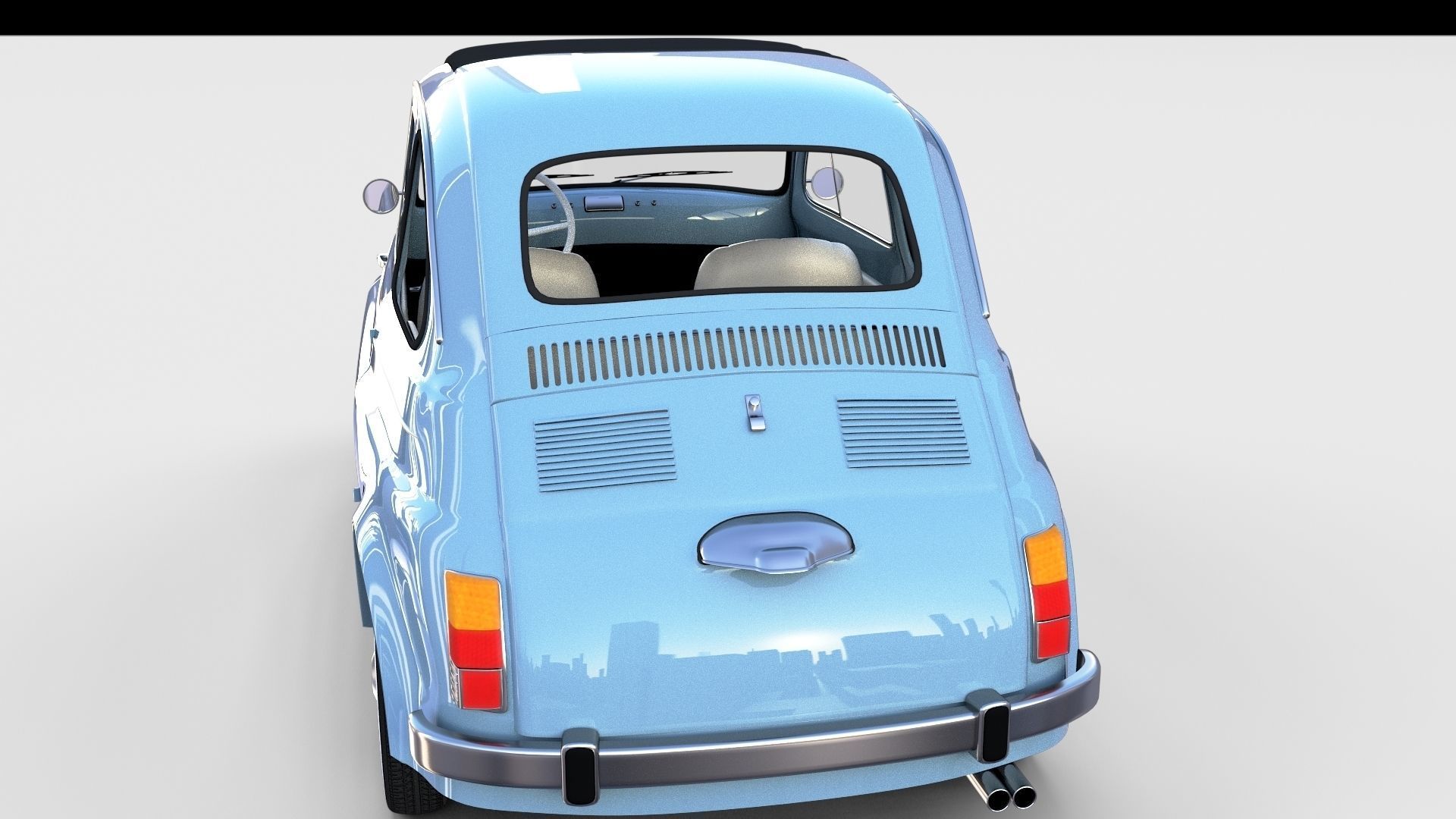 Fiat 500 with interior Pack 3D model_29