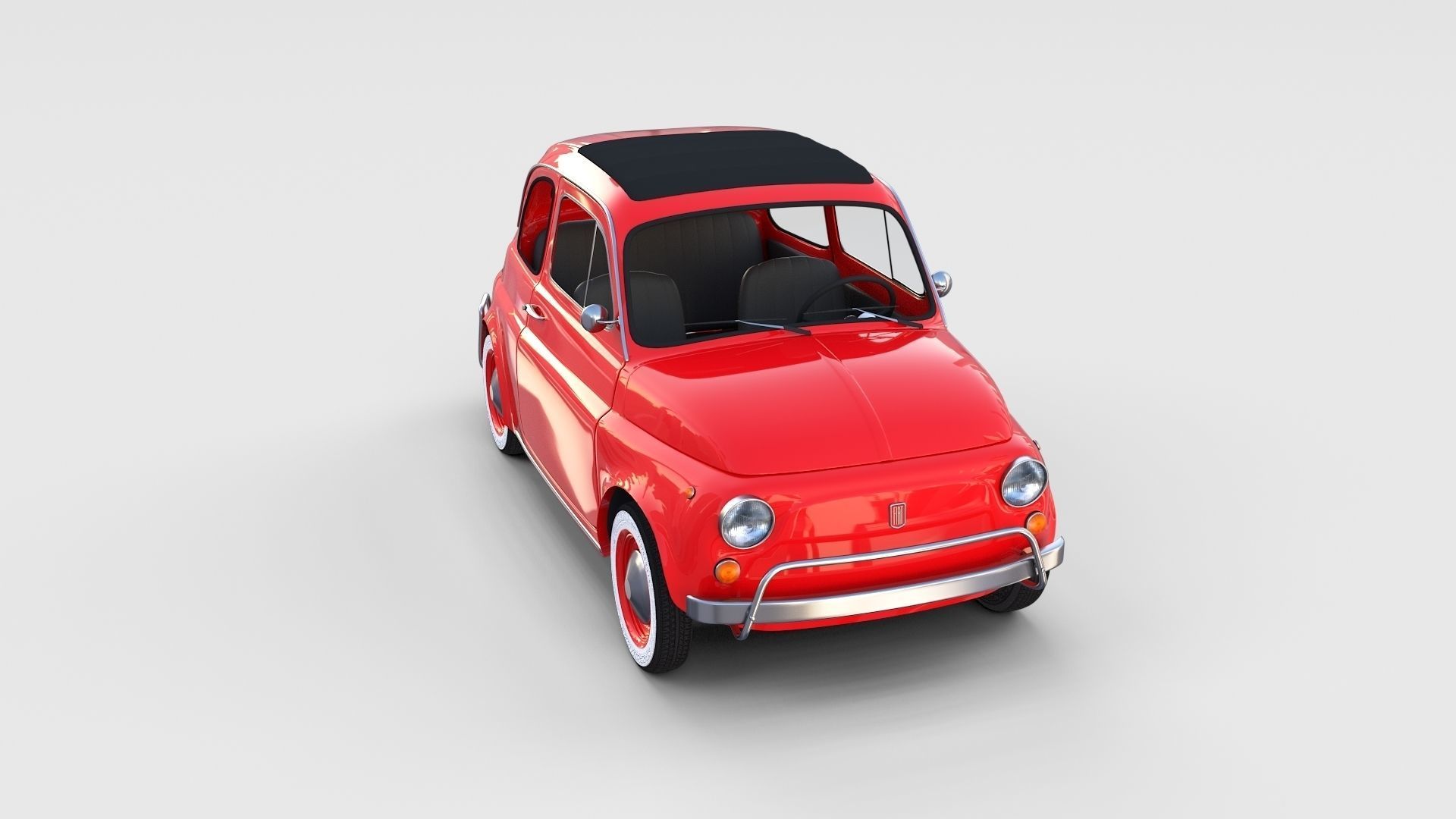 Fiat 500 with interior Pack 3D model_37
