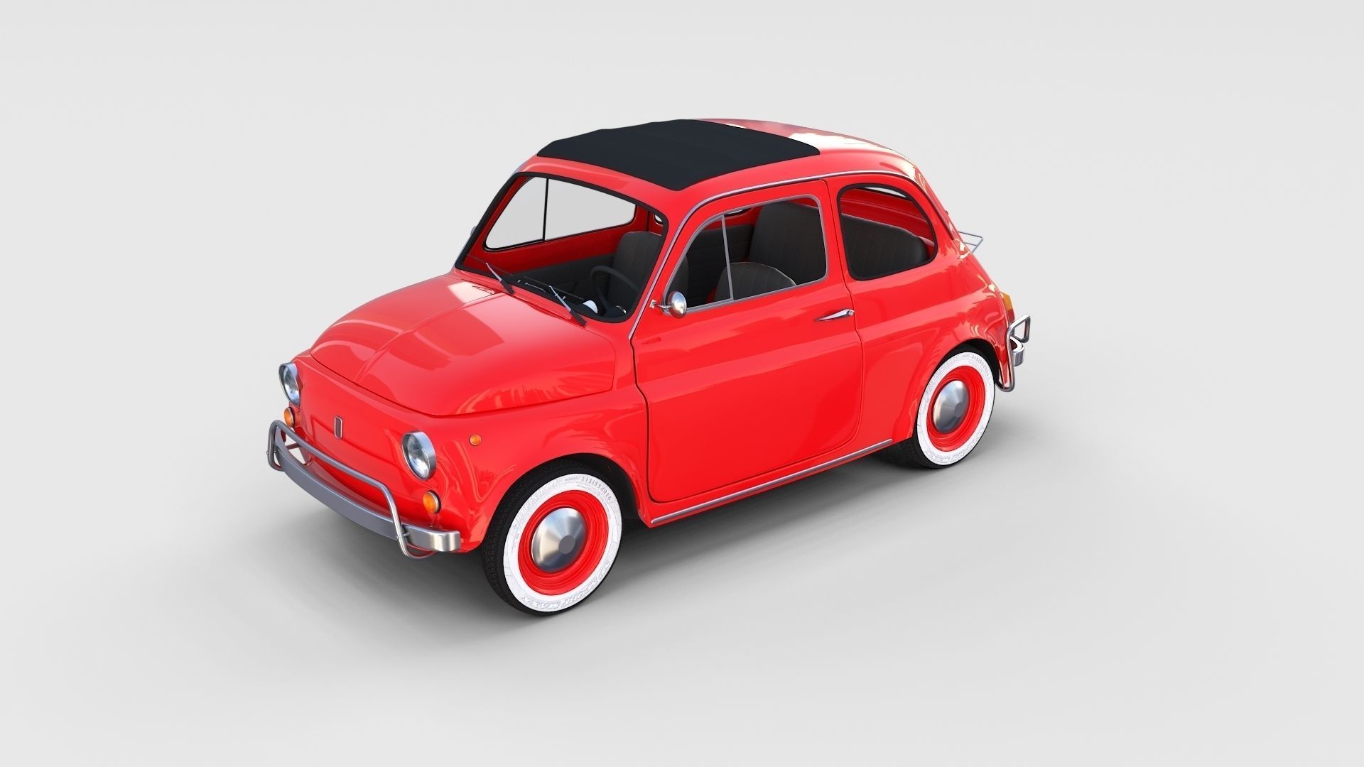 Fiat 500 with interior Pack 3D model_79