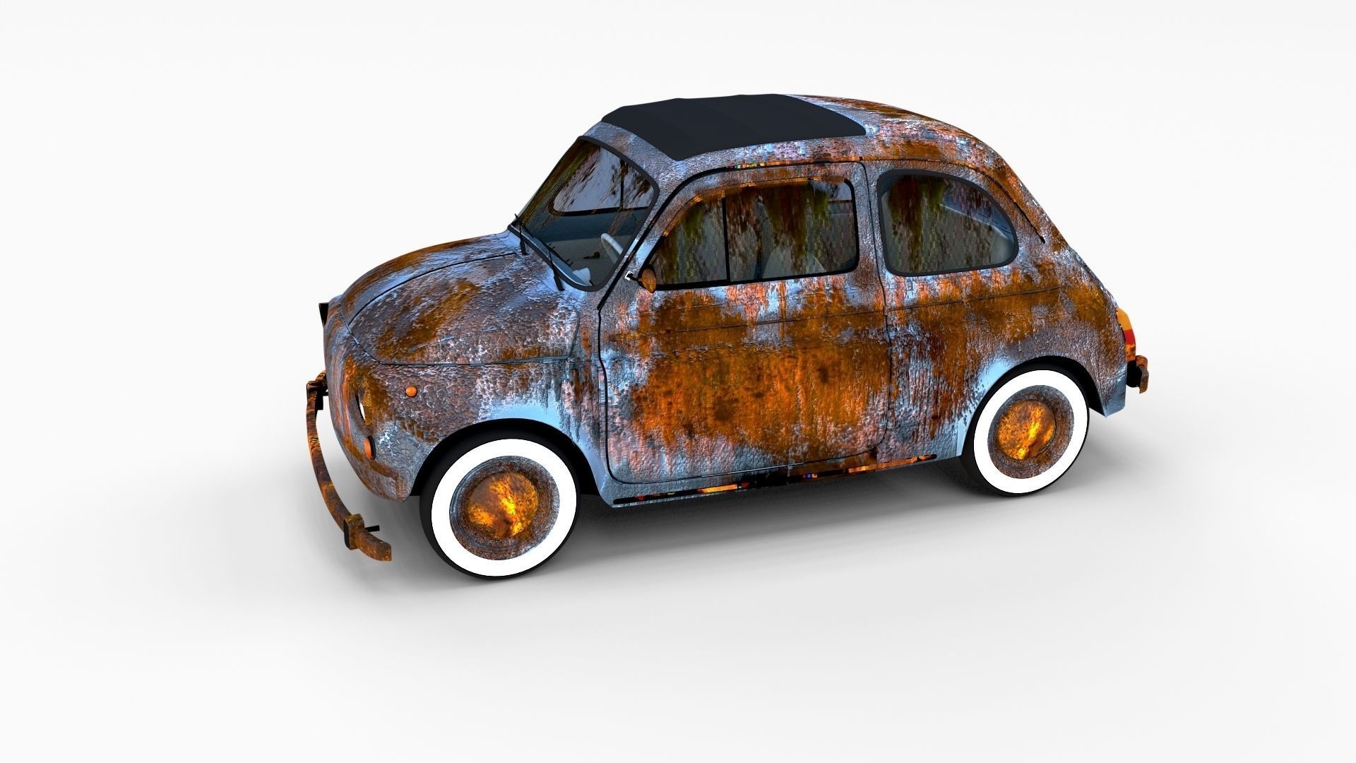 Fiat 500 with interior Pack 3D model_61