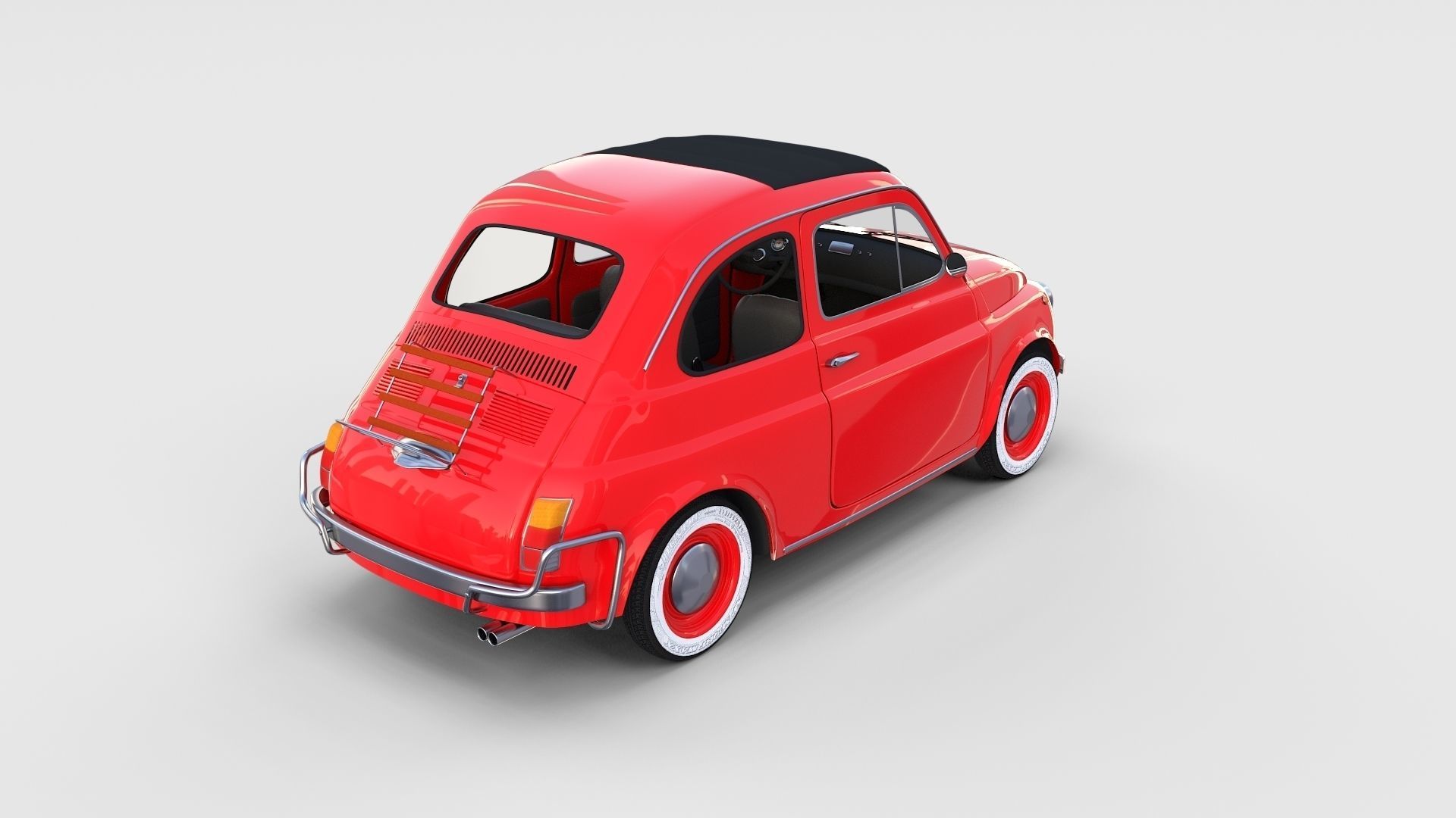 Fiat 500 with interior Pack 3D model_23