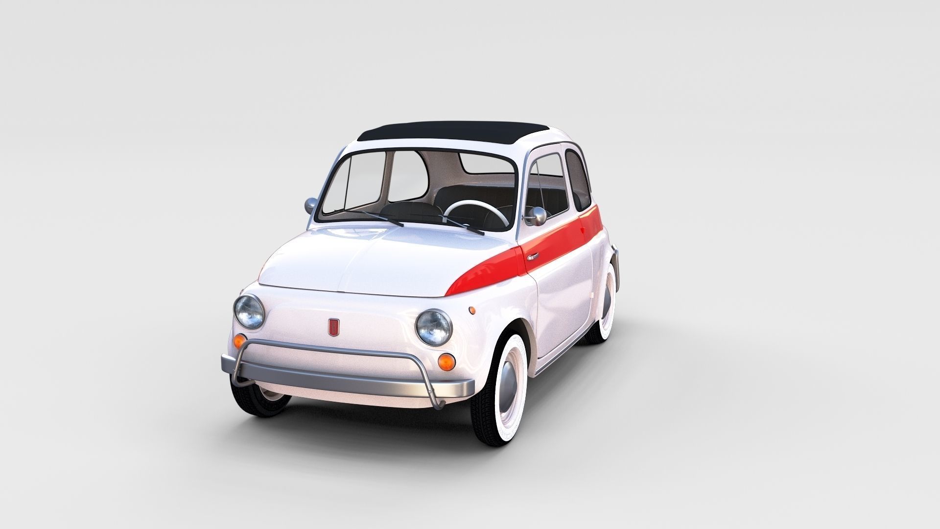 Fiat 500 with interior Pack 3D model_43